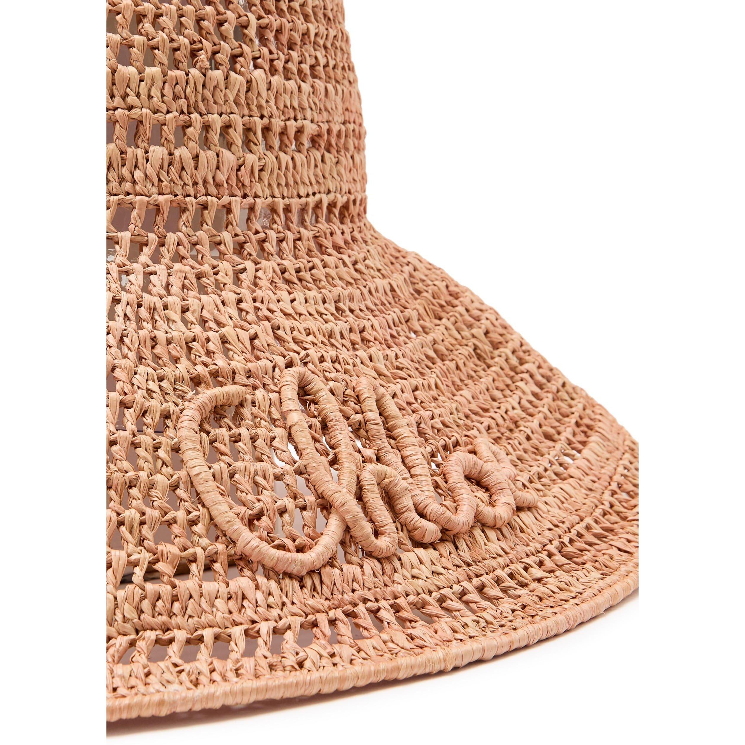 NATURAL - Chloe - Women's Summer Banana Raffia Floppy Hat - 5