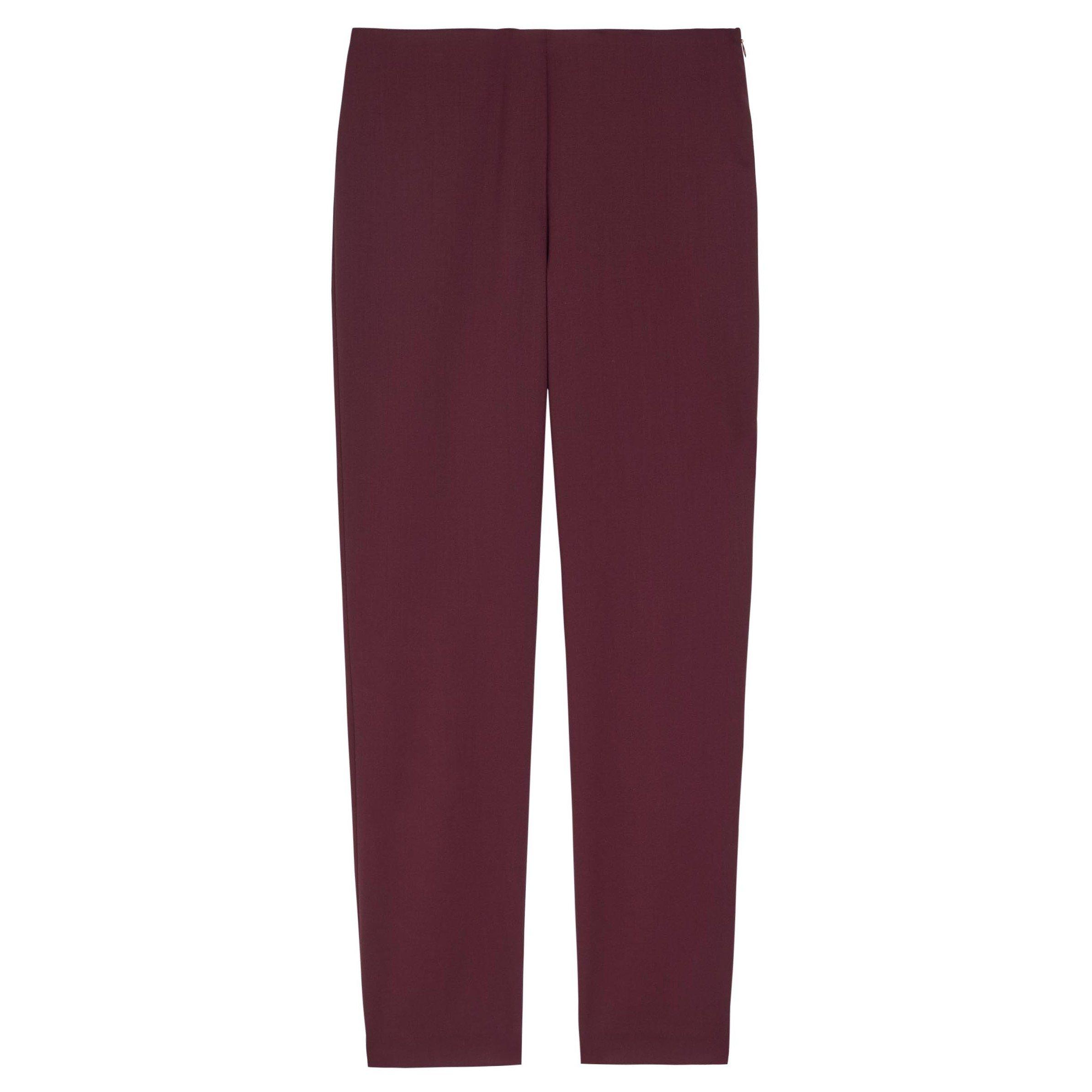 DARK RED - Armarium - Women's Asadi Virgin Wool Slim-Fit Tailored Trousers - 1