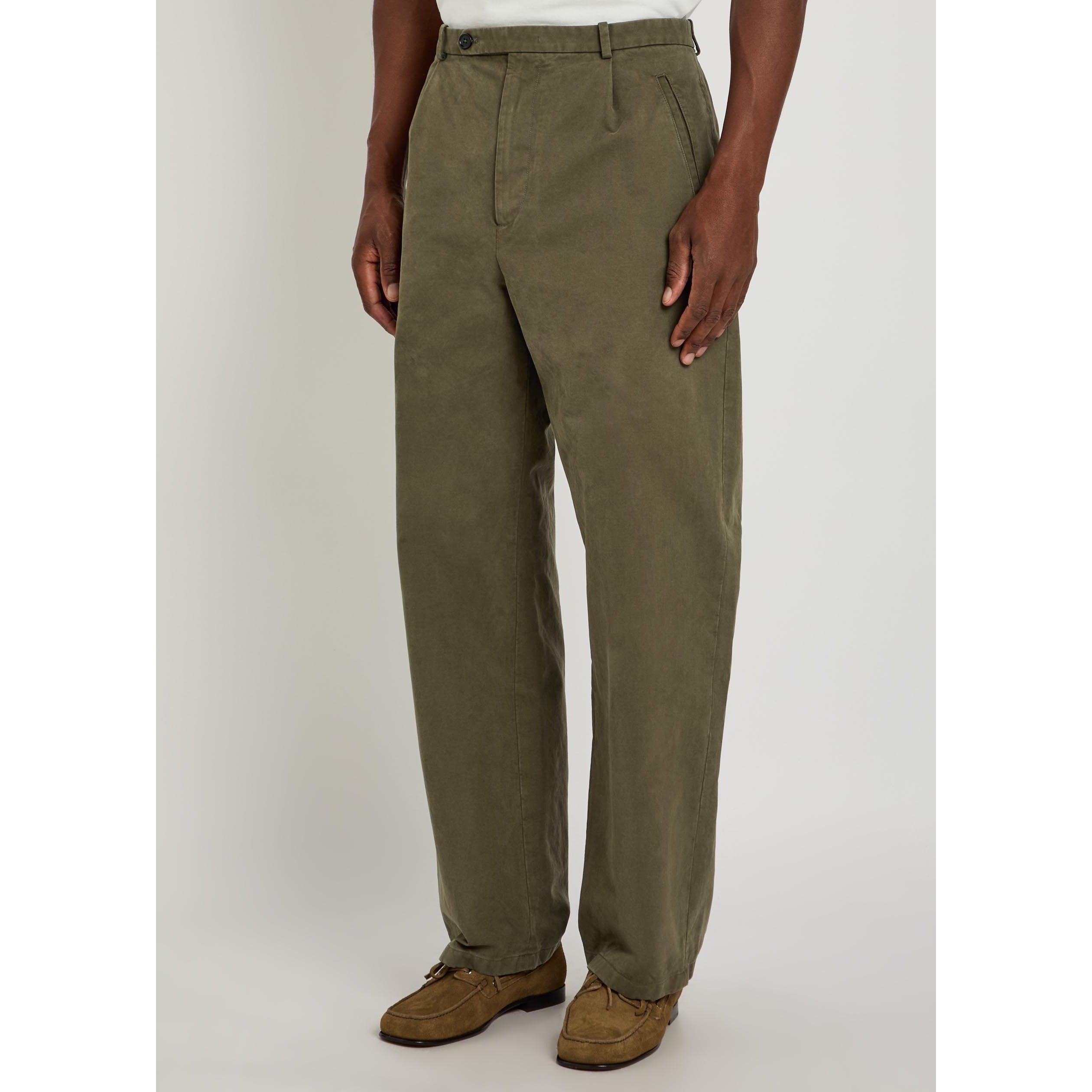 OLIVE - Jil Sander - Men's Cotton Tapered Trousers - 2