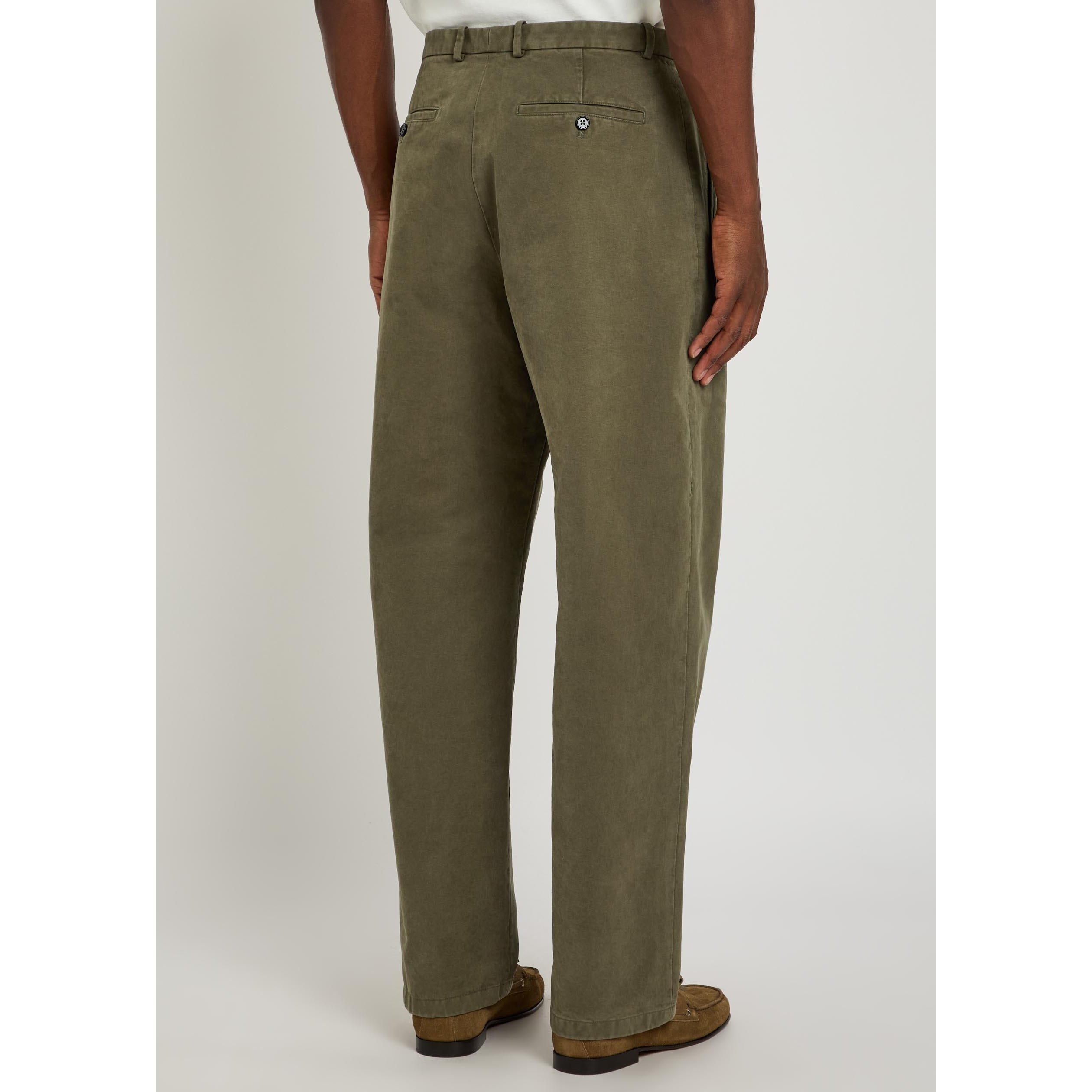 OLIVE - Jil Sander - Men's Cotton Tapered Trousers - 3