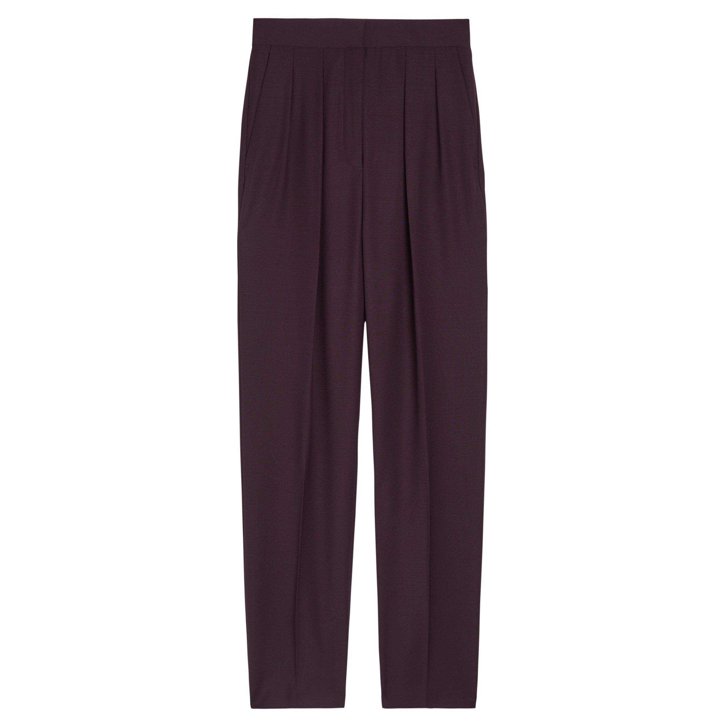 BURGUNDY - Roksanda Ilincic - Women's Ragosta Wool Tailored Trousers - 1