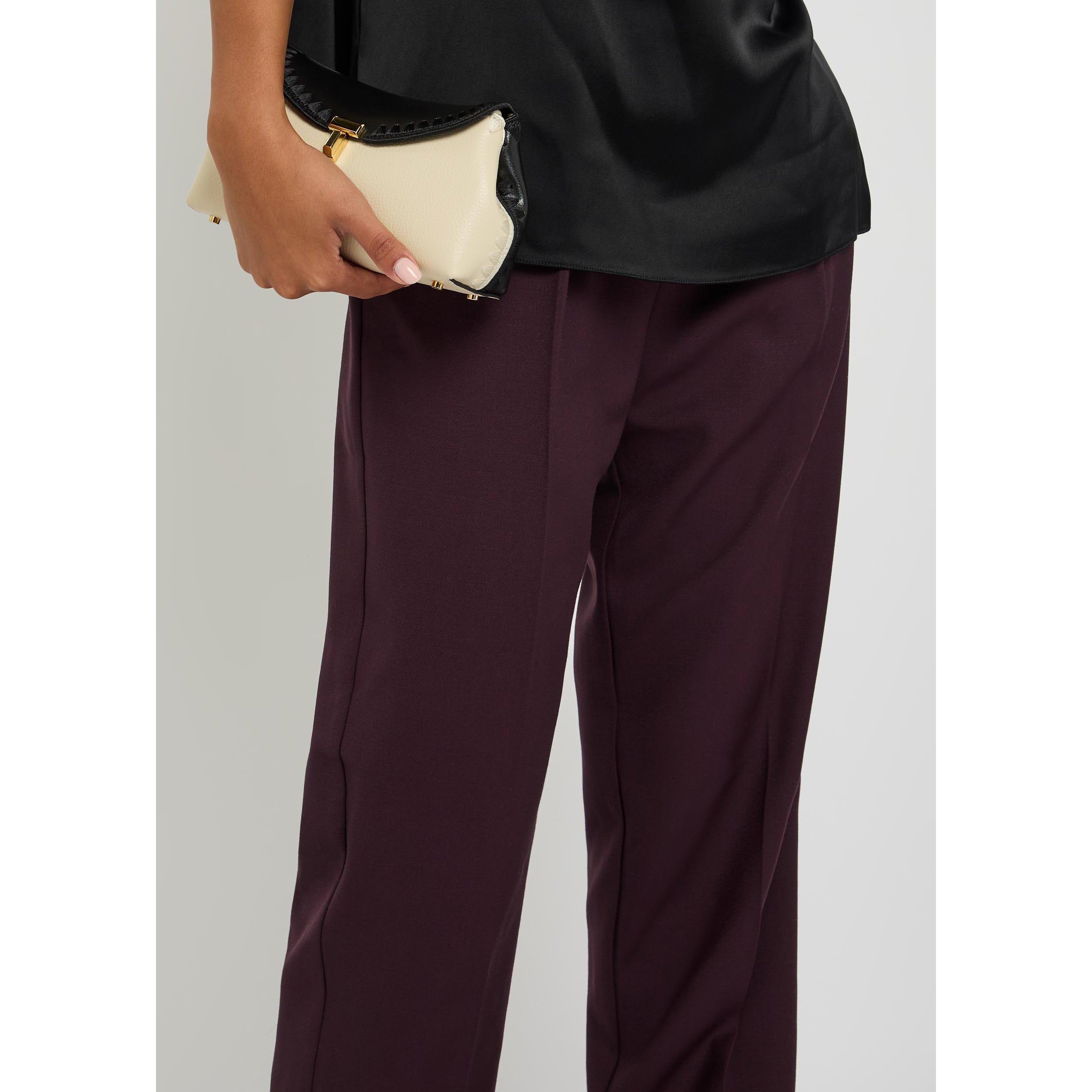 BURGUNDY - Roksanda Ilincic - Women's Ragosta Wool Tailored Trousers - 4