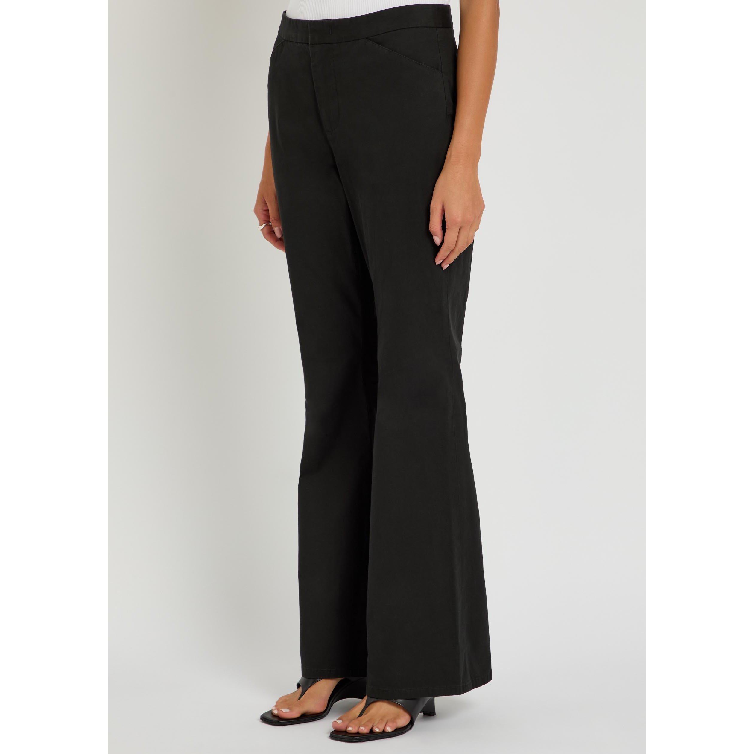 BLACK - Vince - TR STRETCH COTTON FLARE TROUSE - 2