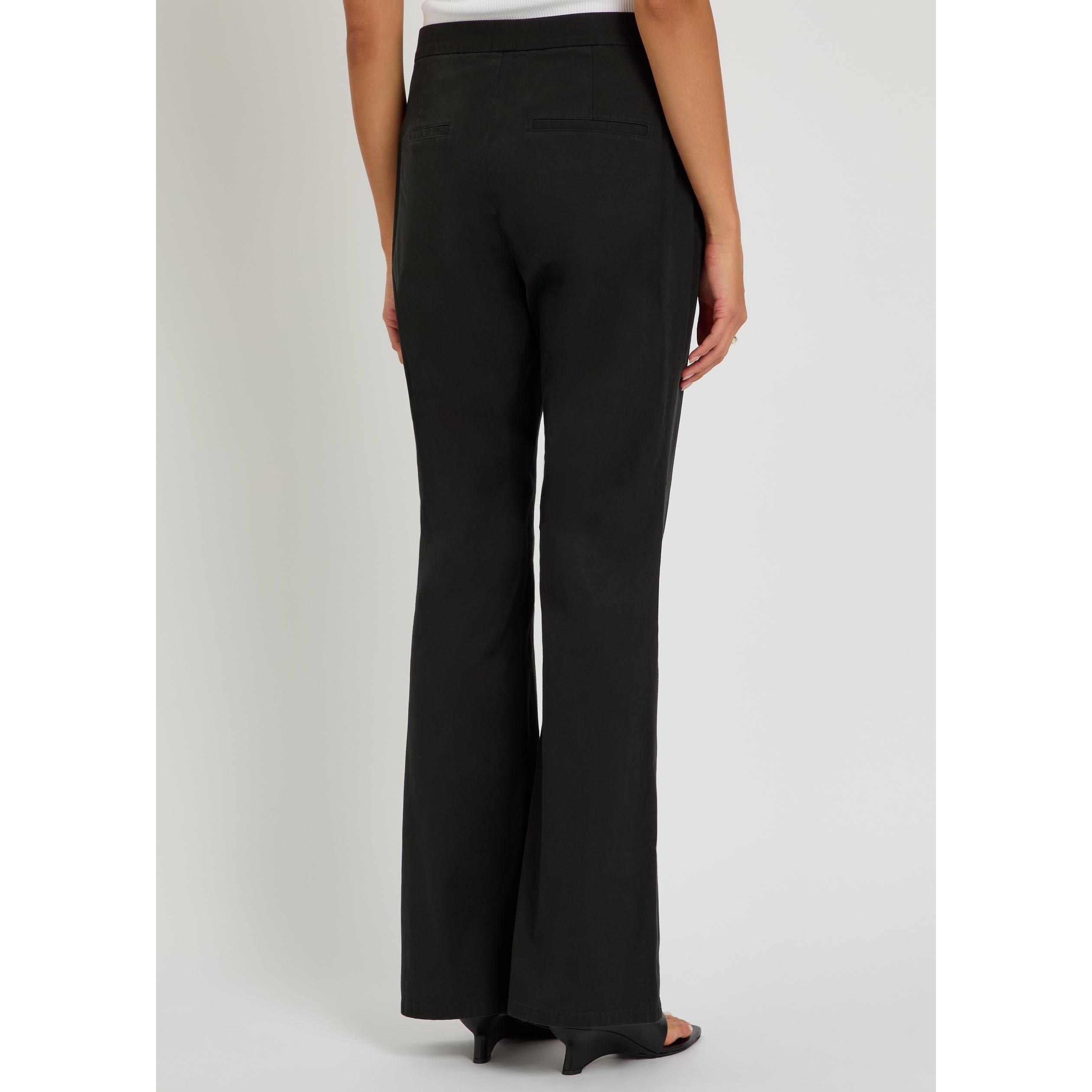 BLACK - Vince - TR STRETCH COTTON FLARE TROUSE - 3
