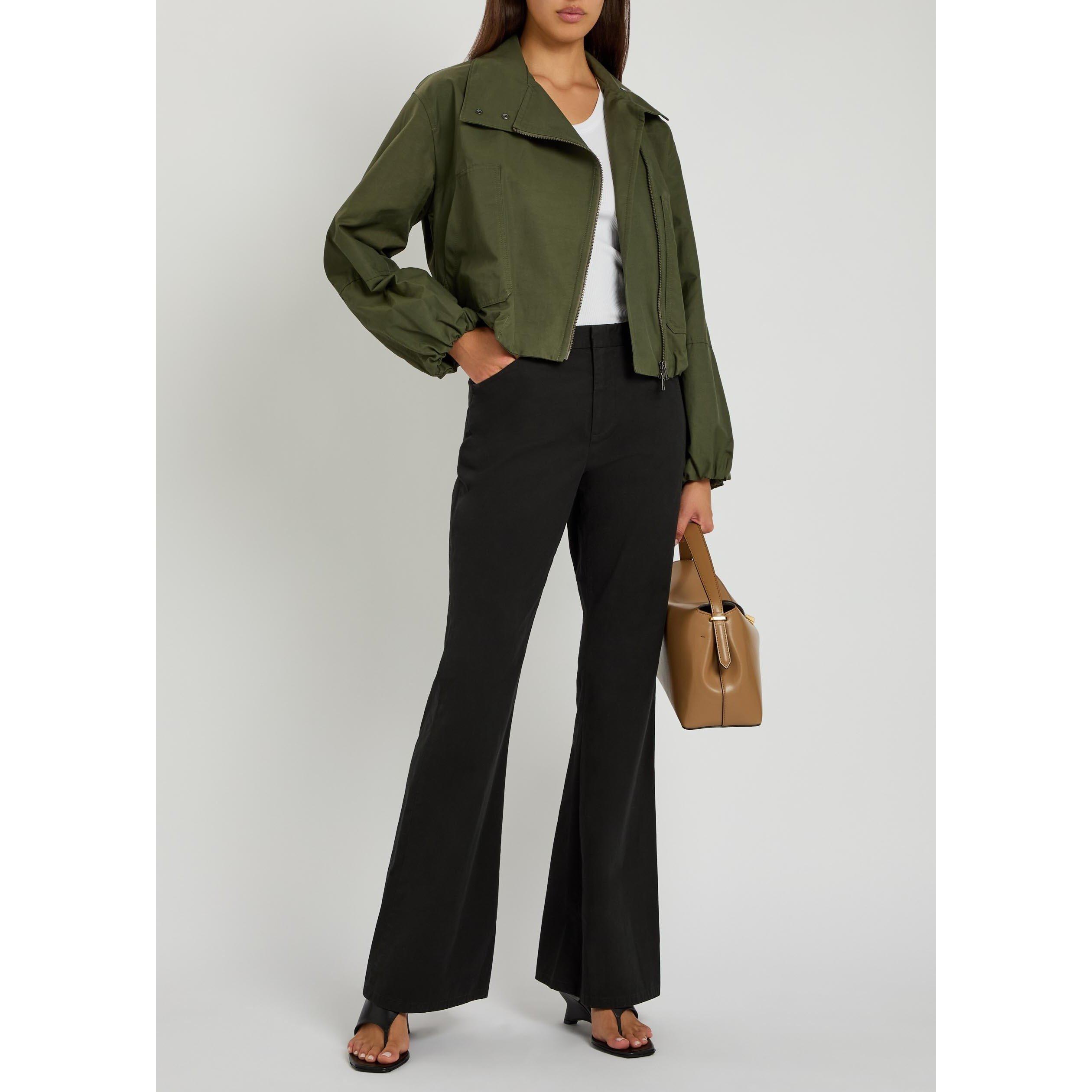 BLACK - Vince - TR STRETCH COTTON FLARE TROUSE - 5