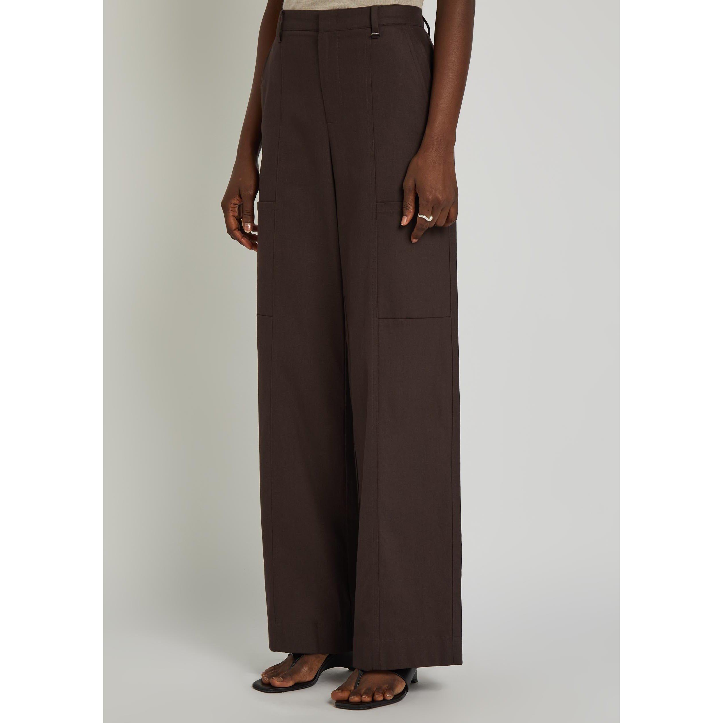 BROWN - Vince - TR HIGH WAIST PLEATED TENCEL T - 2