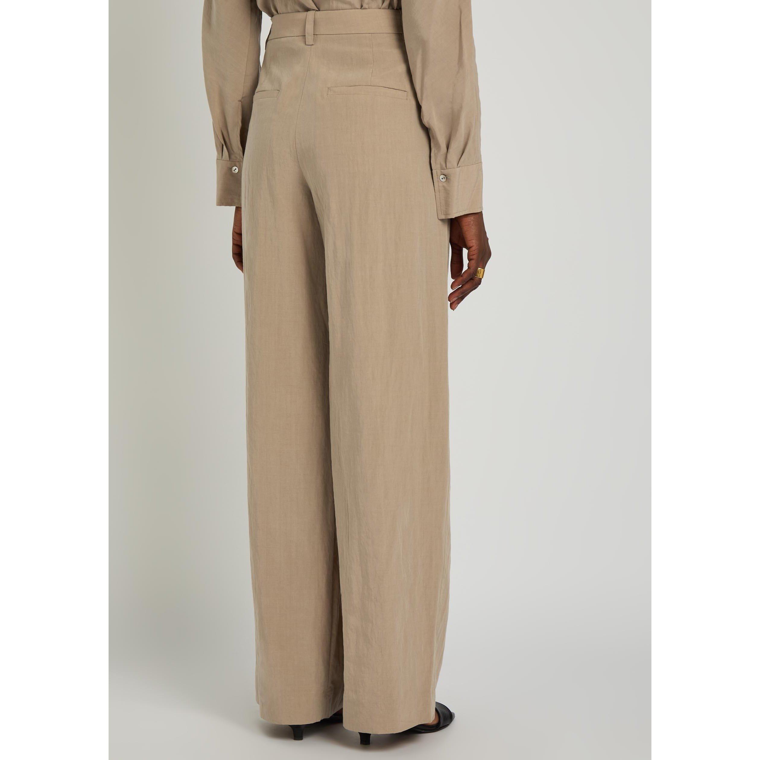 BEIGE - Vince - TR HIGH WAIST PLEATED TENCEL T - 3