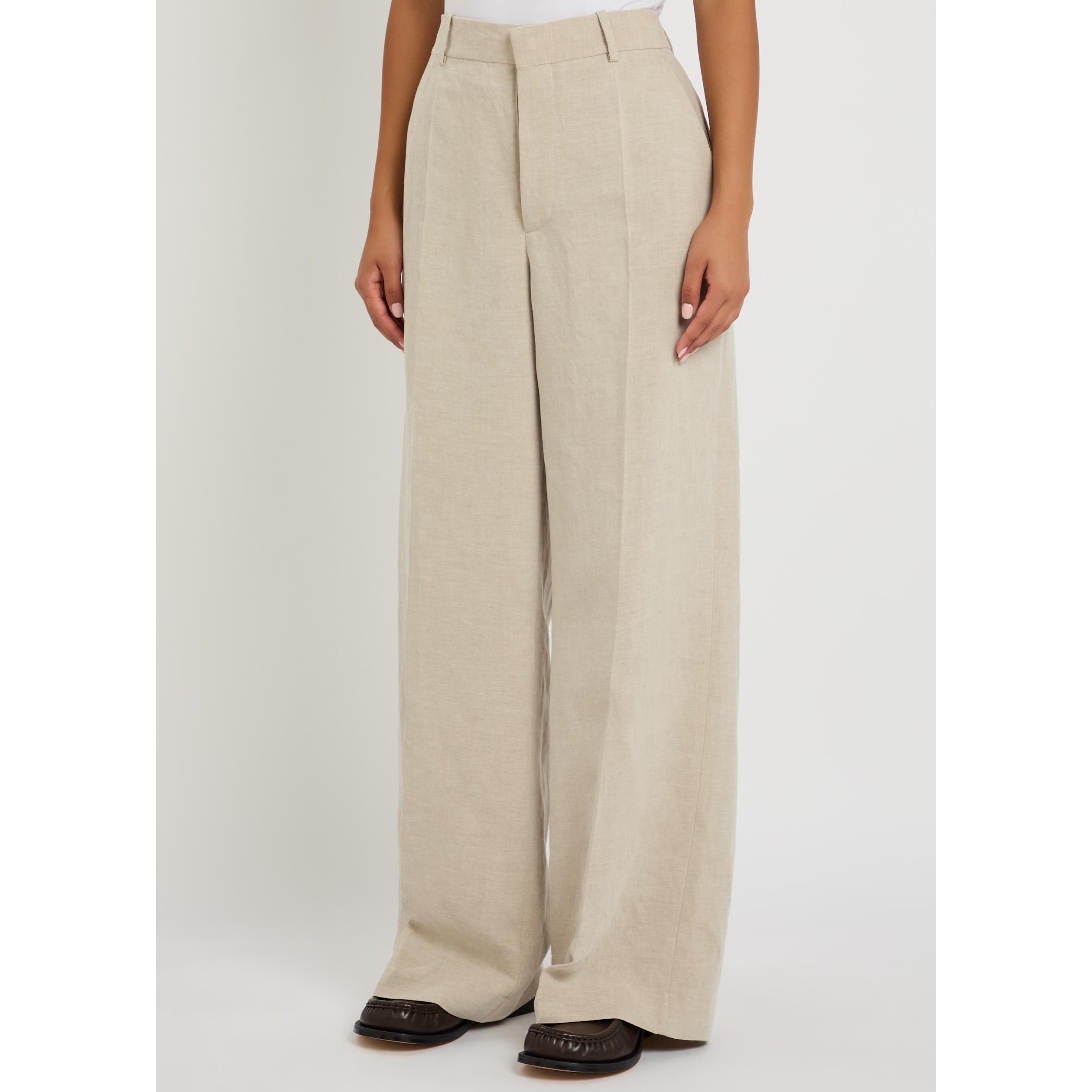 NATURAL - JW Anderson - Women's Linen Tailored Trousers - 2