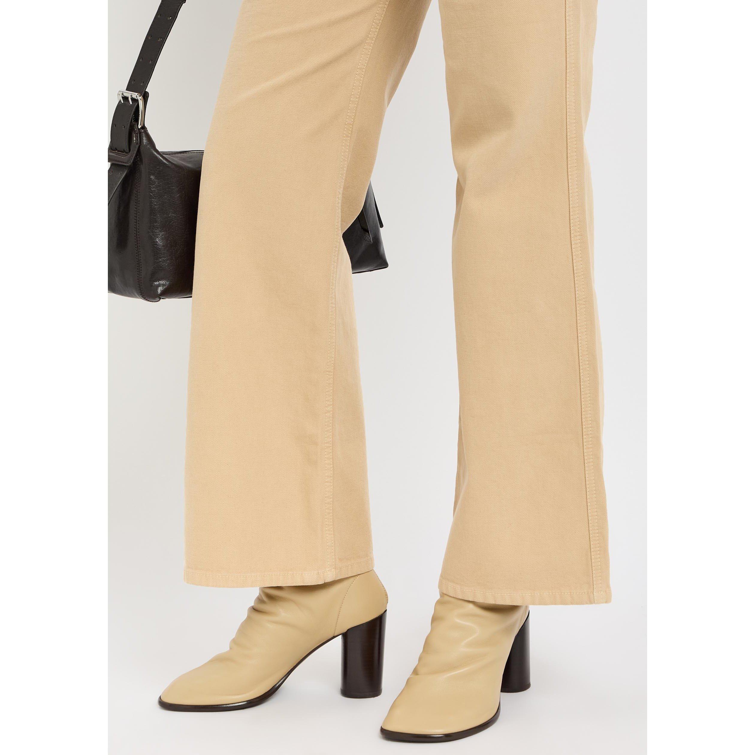 LIGHT BROWN - Lemaire - Women's Flared 5 Pockets Cotton Trousers - 4