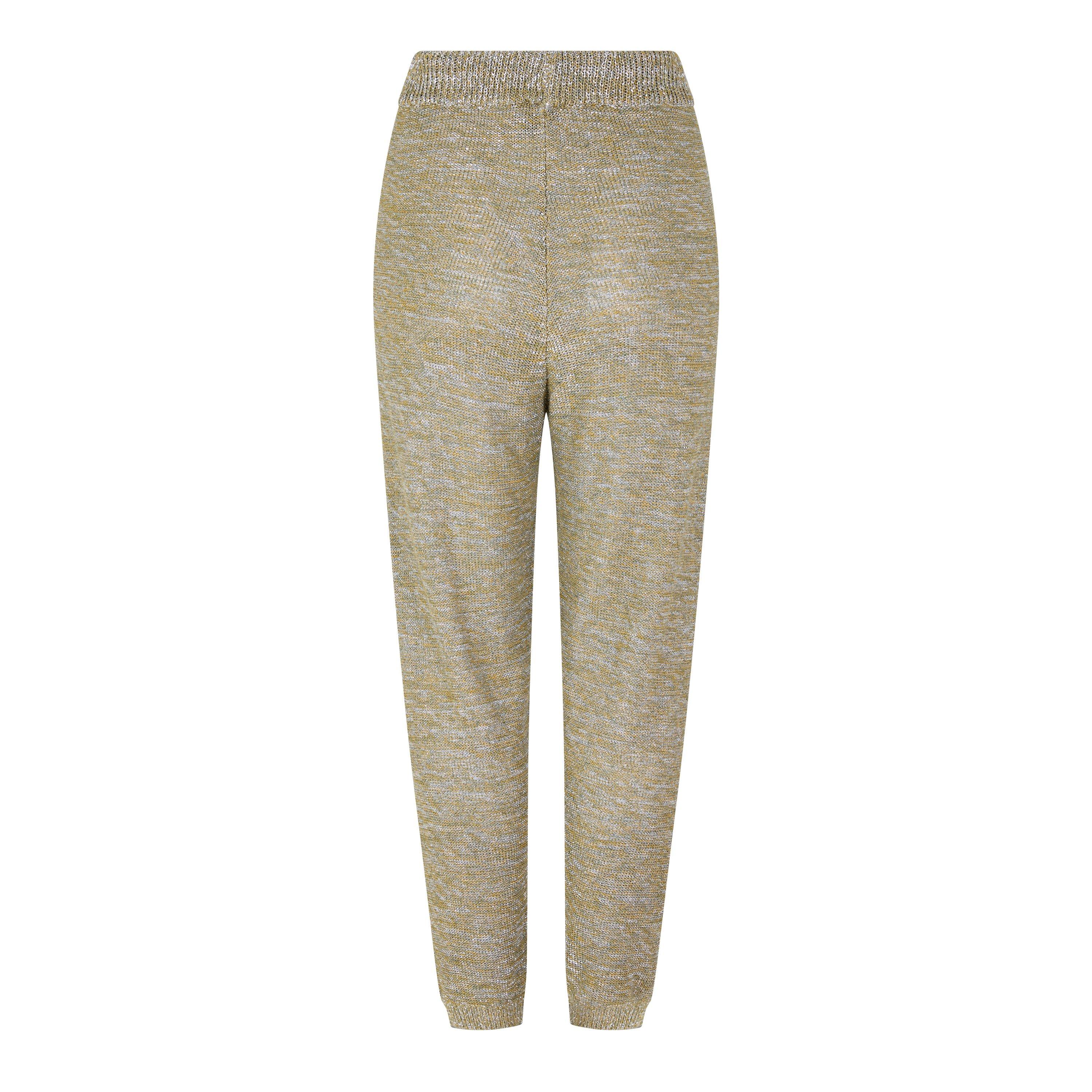 SILVER AND OTHE - Forte Forte - Women's Lurex Taped Metallic Flared Trousers - 2
