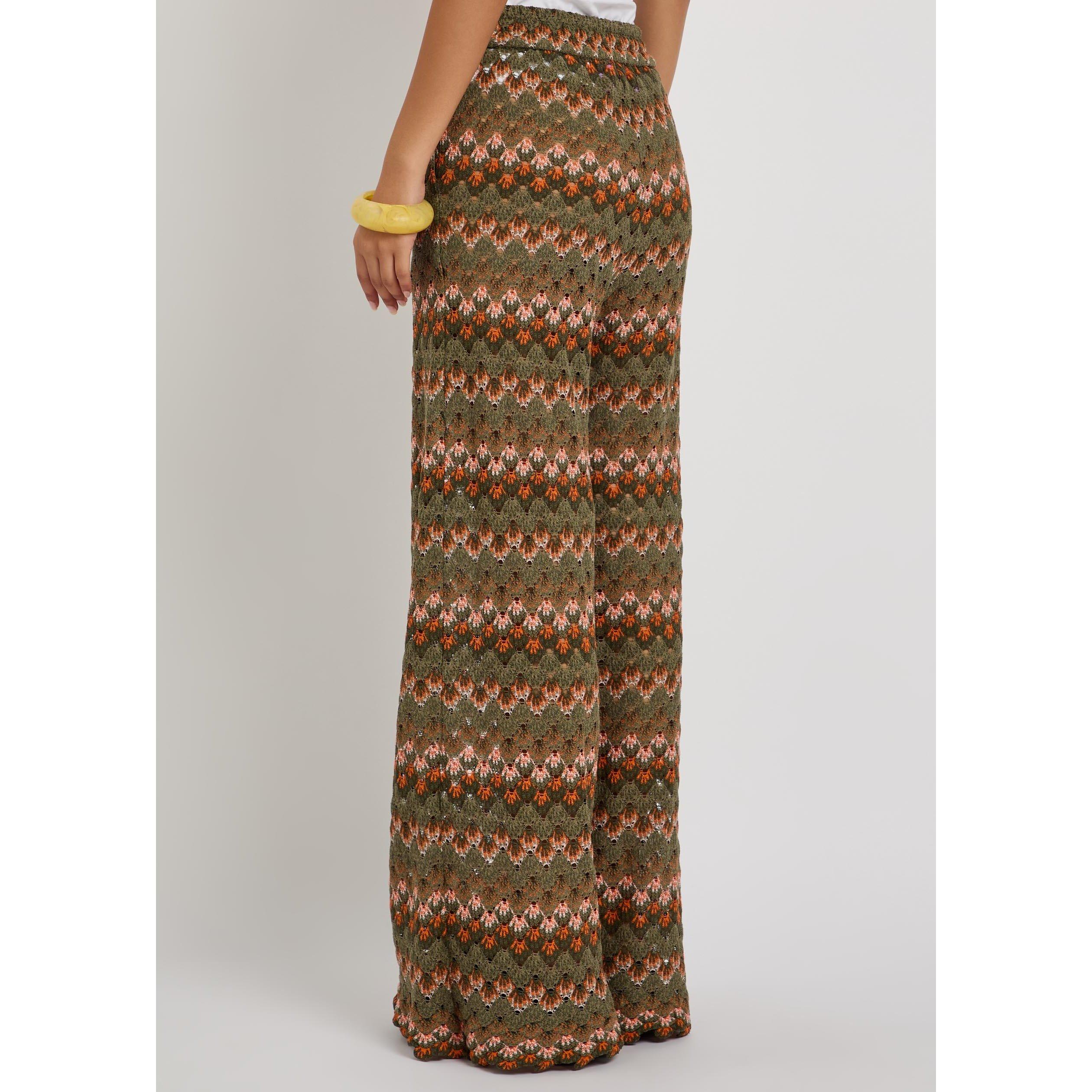GREEN AND OTHER - La DoubleJ - Women's Cotton Blend Wide-Leg High-Waisted Palazzo Trousers - 3