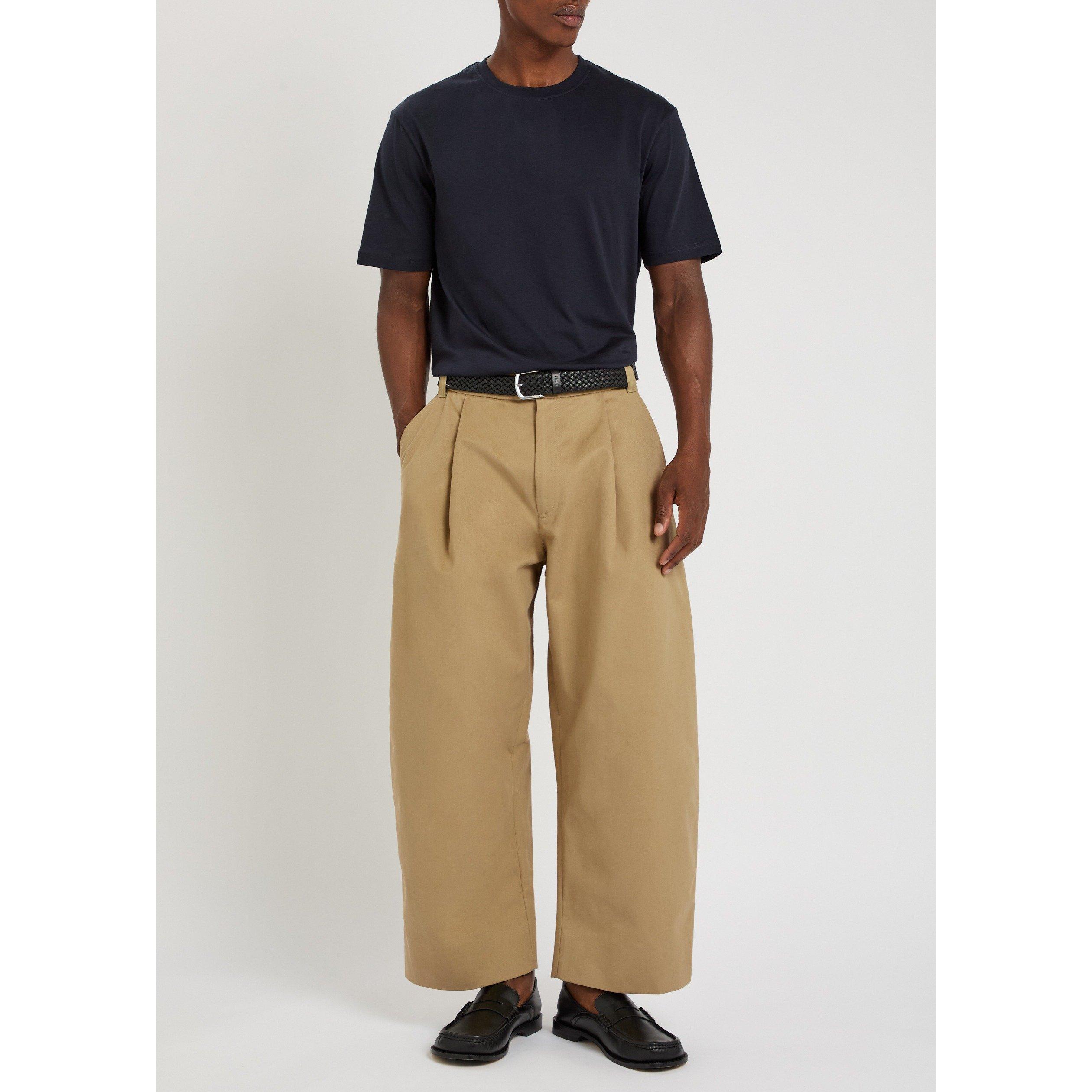 Studio Nicholson | Men's Deep Pleat Volume Cotton Wide-Leg