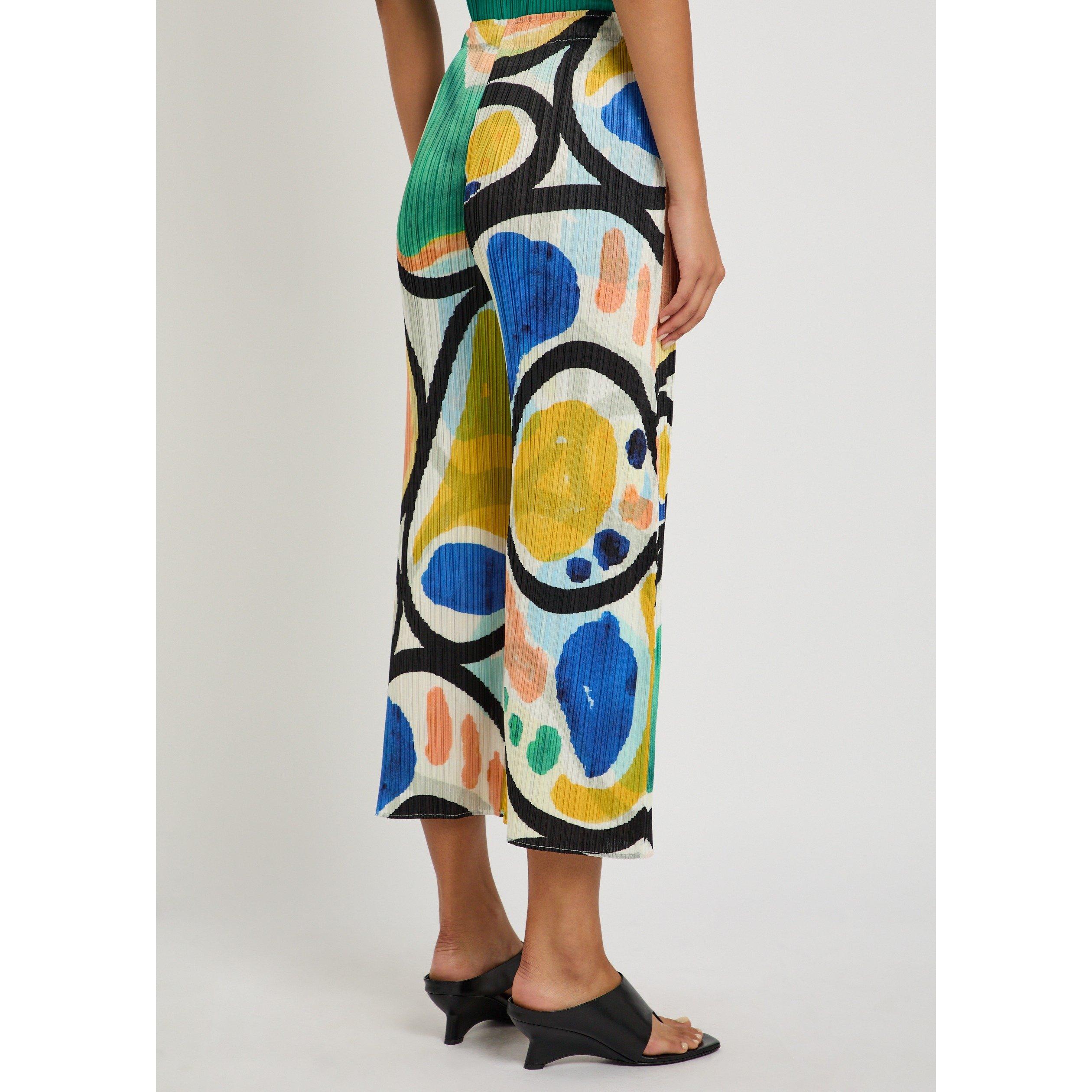 MULTICOLOURED - Issey Miyake - Women's Pleats Please Printed Cropped Pleated Trousers - 3