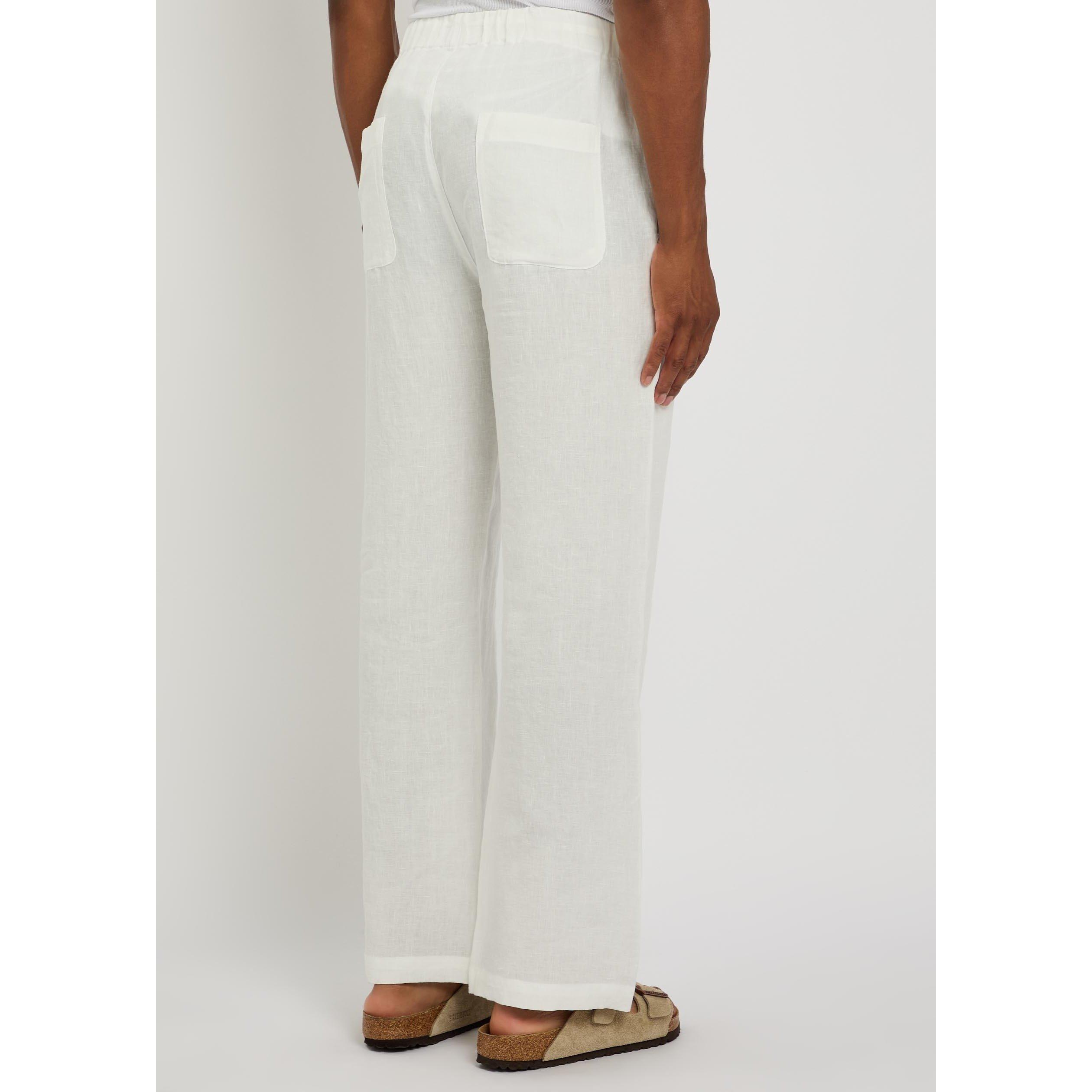 IVORY - Cherry LA - Men's Linen Relaxed-Fit Wide-Leg Beach Trousers - 3
