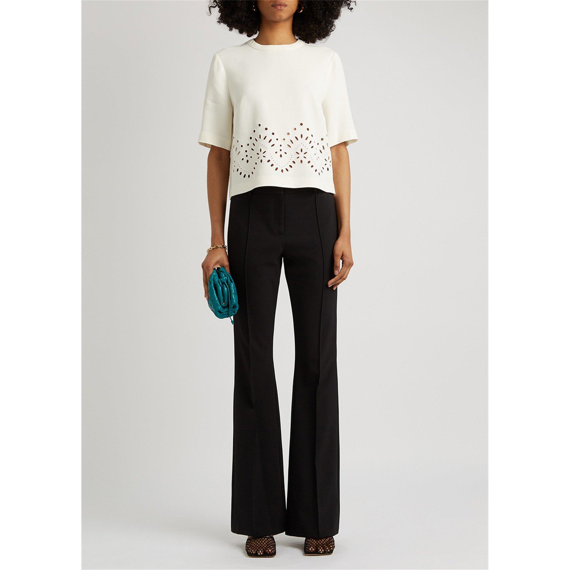BLACK - Veronica Beard - TR HIBISCUS SKINNY FLARE TROUS - 5