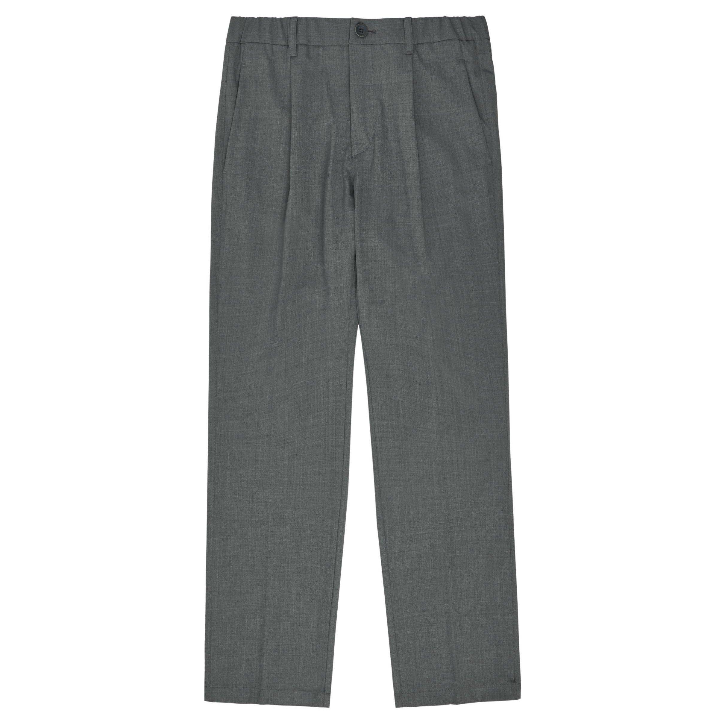 GREY - Herno - HER WOOLY PLEAT TROUSER