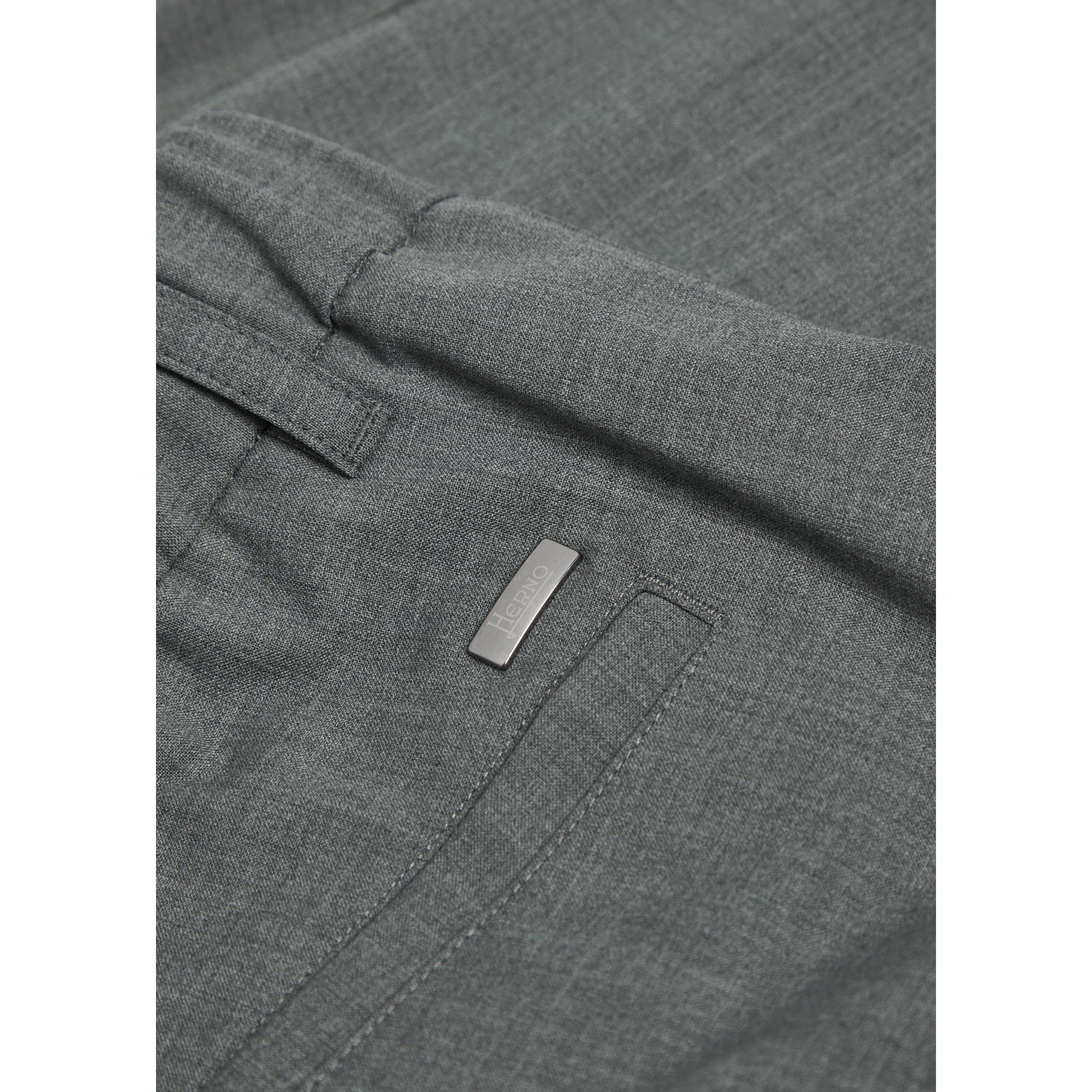 GREY - Herno - Men's Wool Relaxed-Fit Pleated Trousers - 4