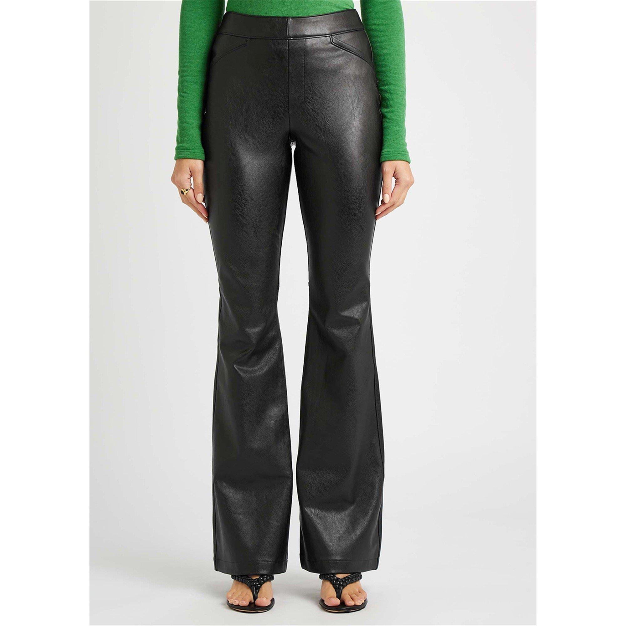 BLACK - Spanx - LEATHER LIKE FLARE TROUSER - 2