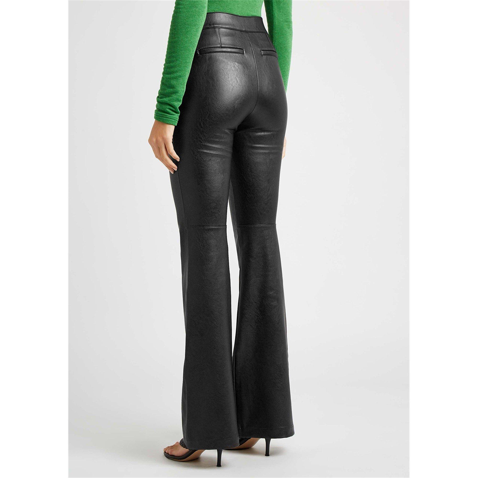 BLACK - Spanx - LEATHER LIKE FLARE TROUSER - 3