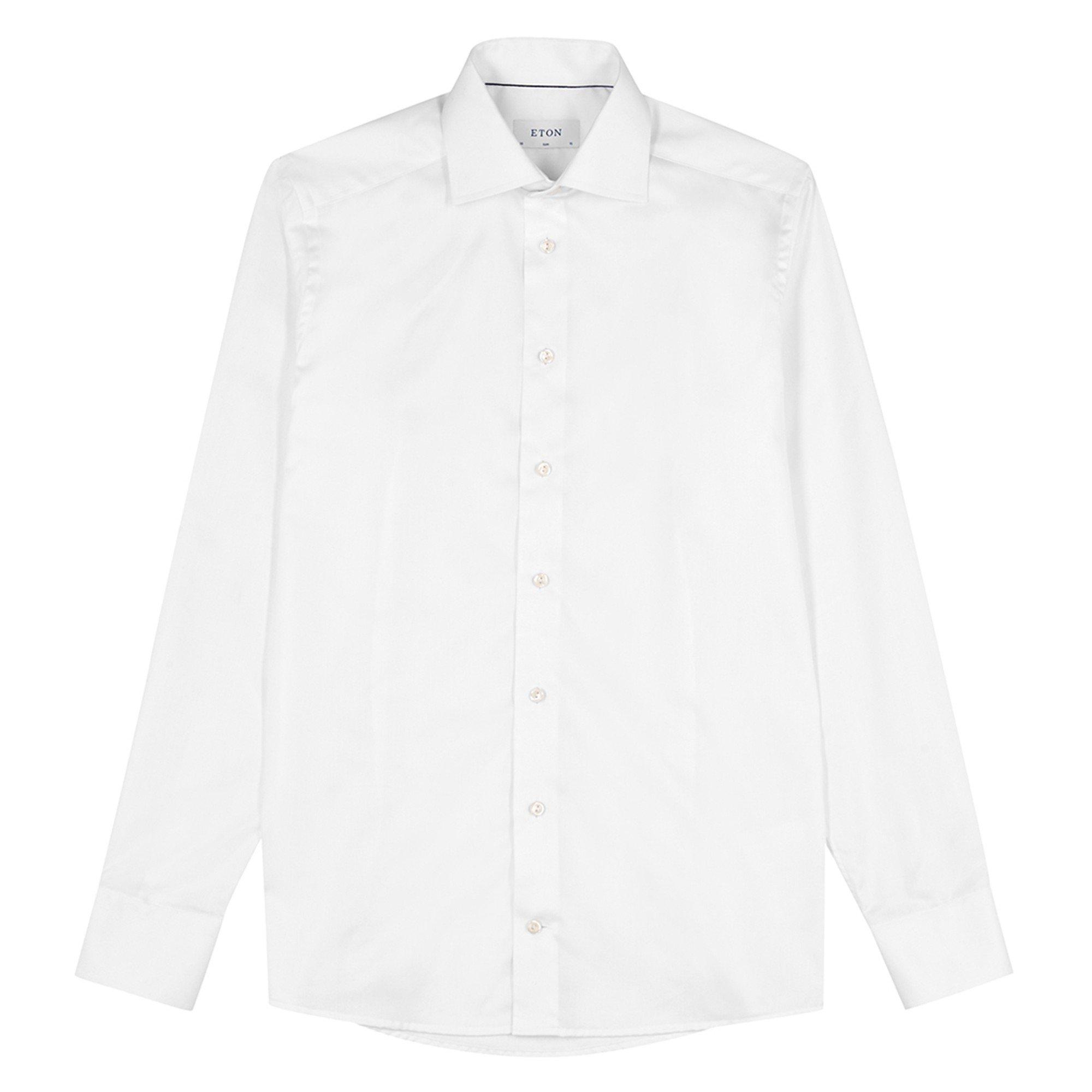 WHITE - Eton - ETON SHIRT LS SIGNTRE TWL