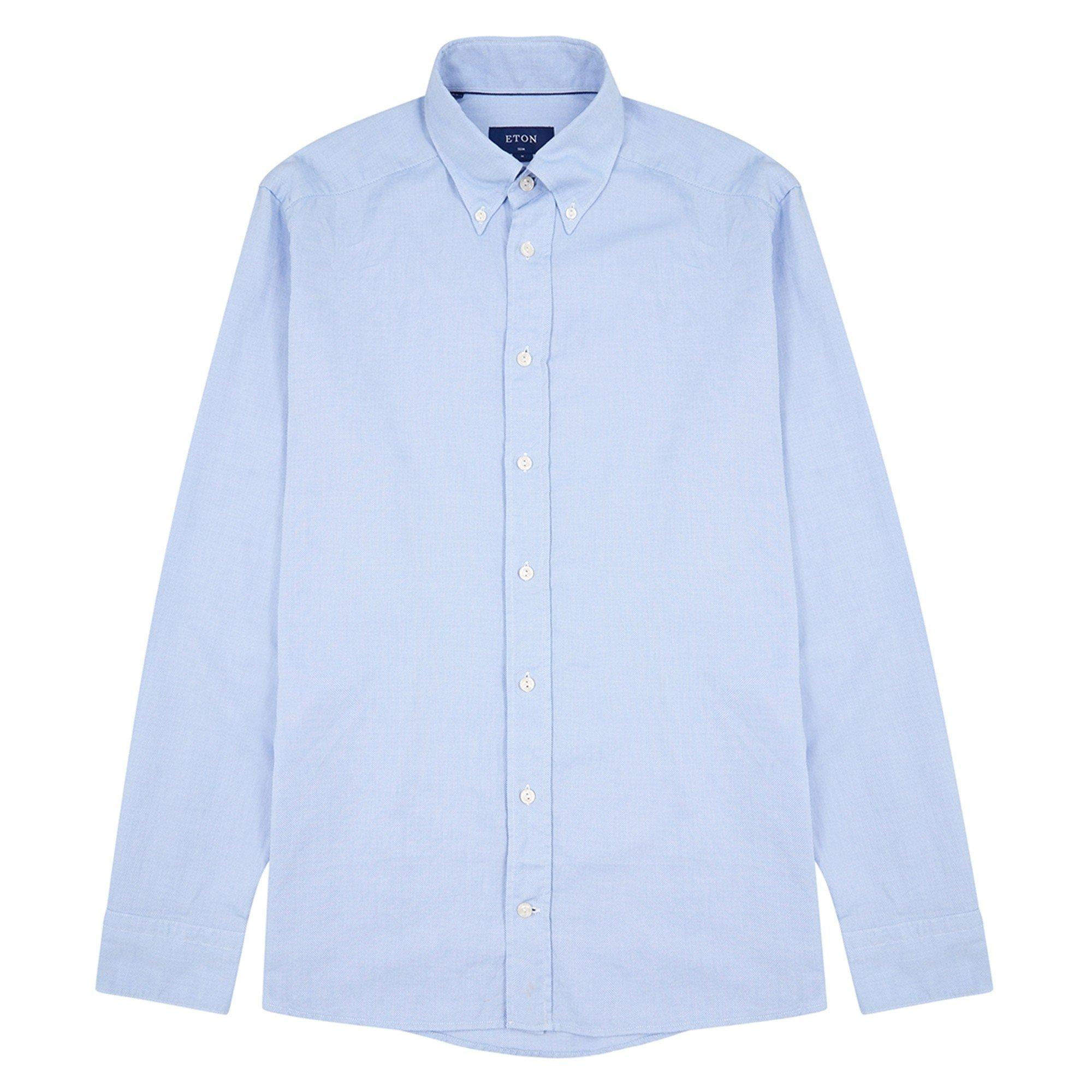 BLUE - Eton - ETON SHIRT LS OXFRD