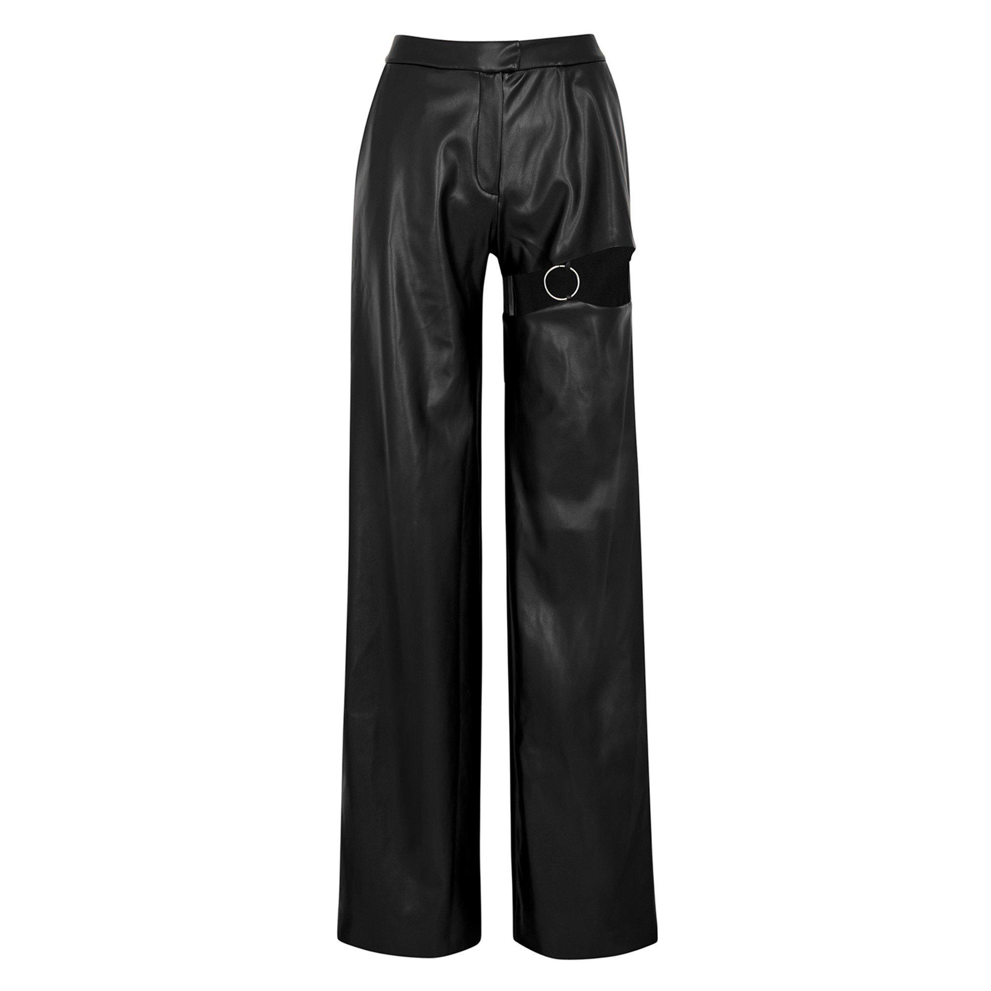 BLACK - Nafsika Skourti - TR LEATHER NAUGHTY TROUSERS - 1