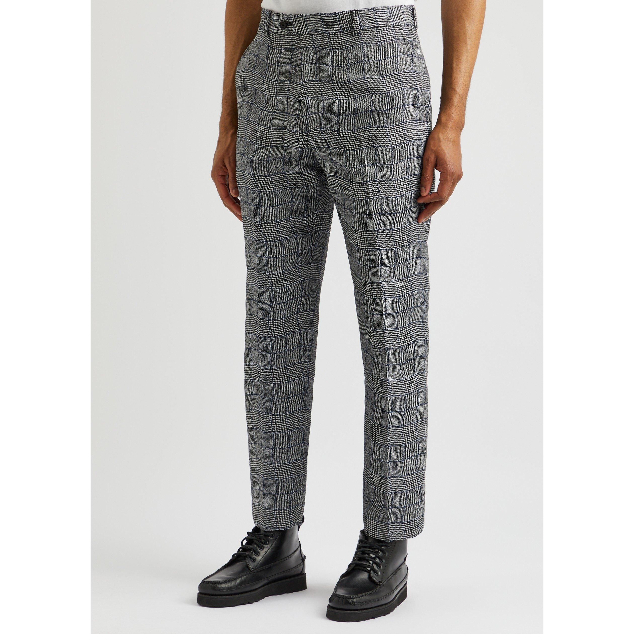 GREY AND OTHER - Kenzo - K PLAID TROUSERS - 2