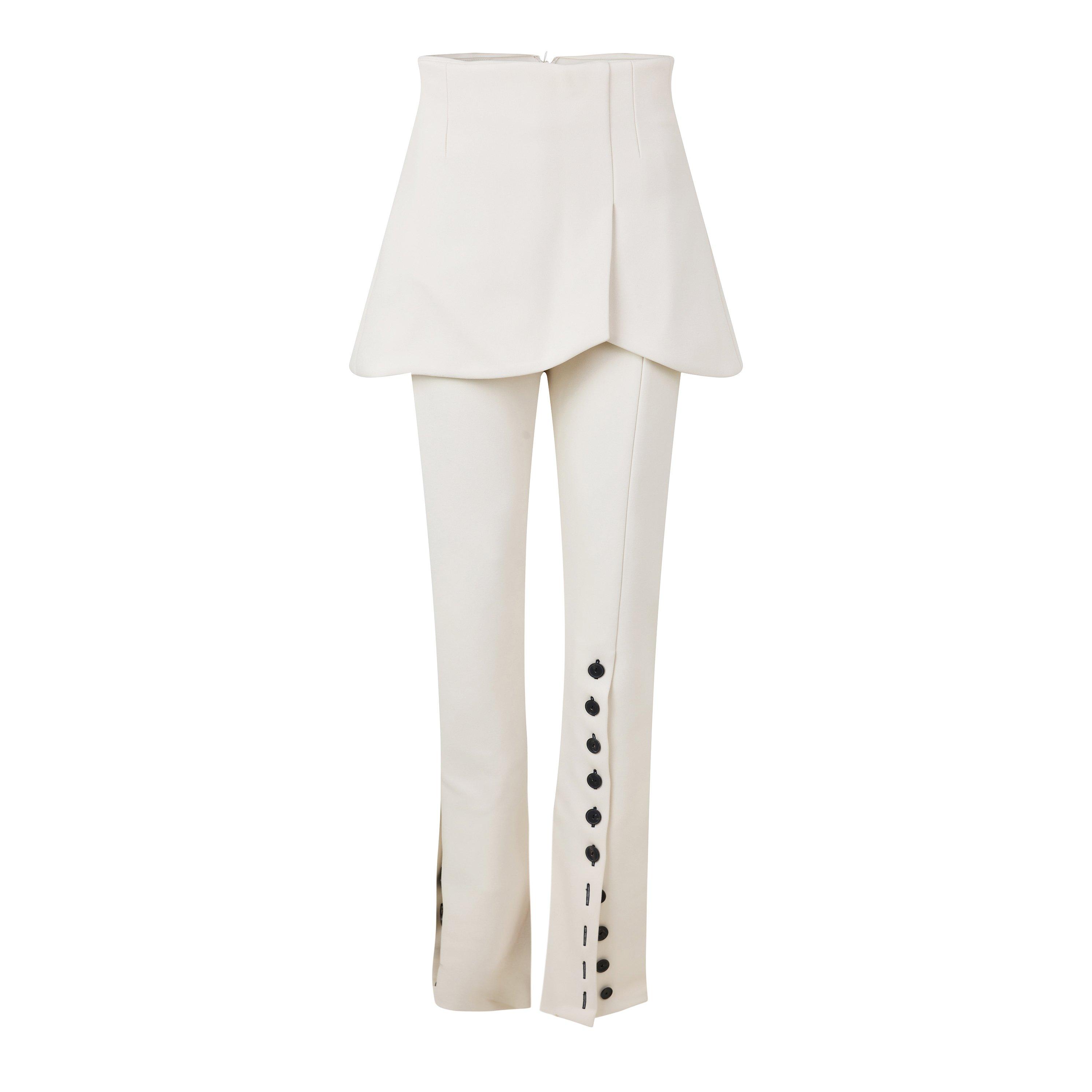IVORY - Unknown - Women's Multi-Button Basque Tailored Trousers - 1