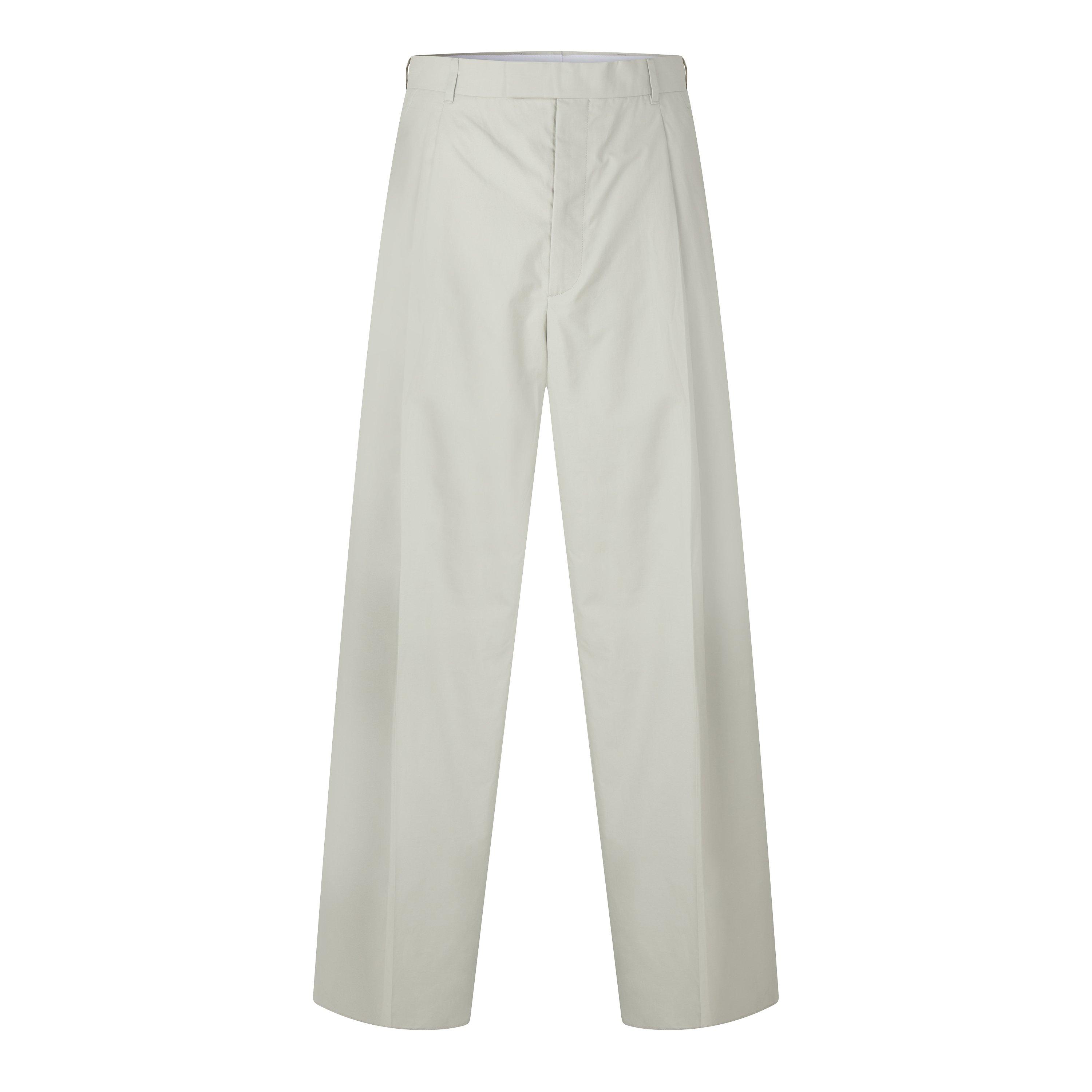 SAGE - DIOR - Men's Cotton and Silk Wide-Leg Pleated Trousers - 1
