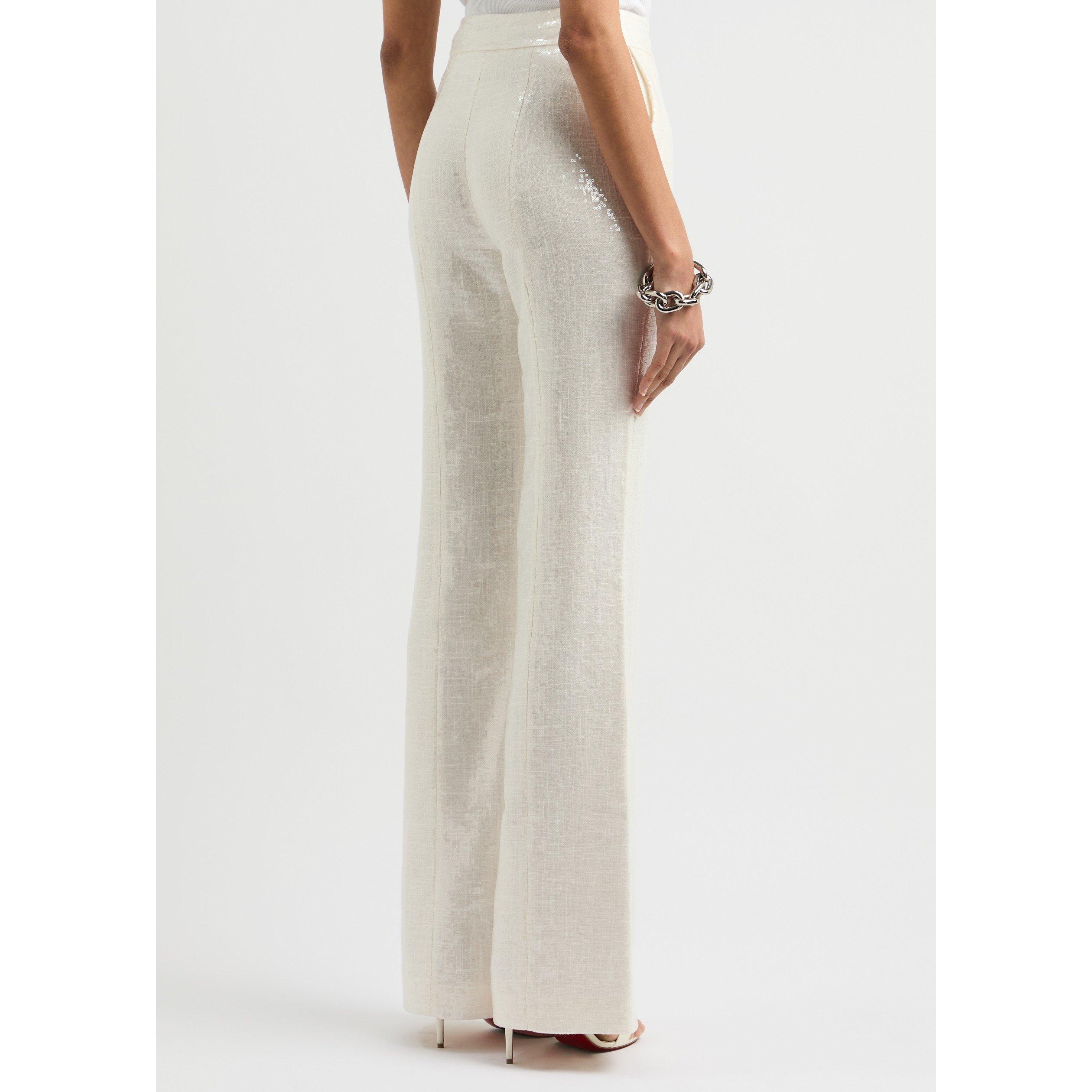 OFF WHITE - Galvan - TR BRIDAL LISBON SEQUIN TROUSE - 3