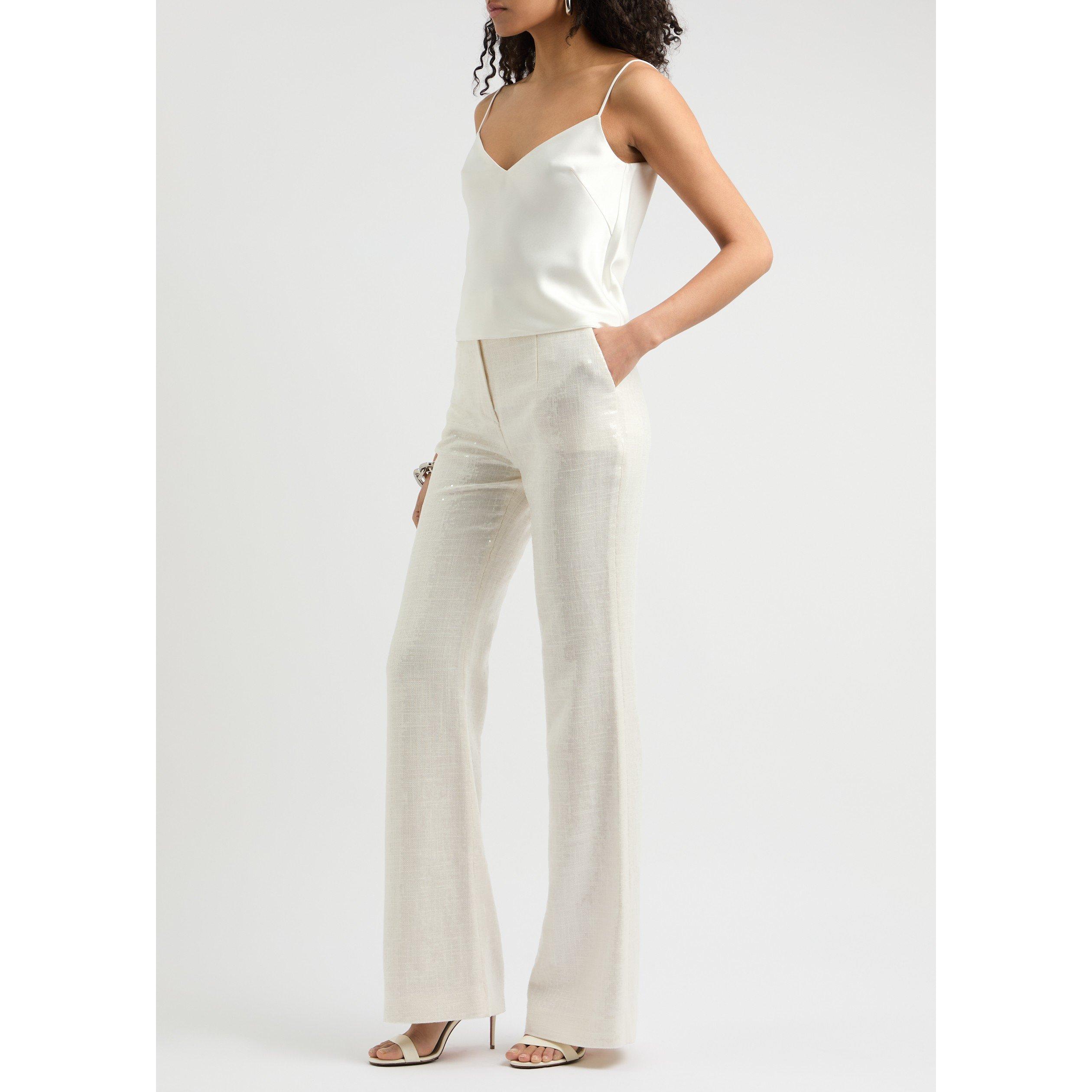 OFF WHITE - Galvan - TR BRIDAL LISBON SEQUIN TROUSE - 5