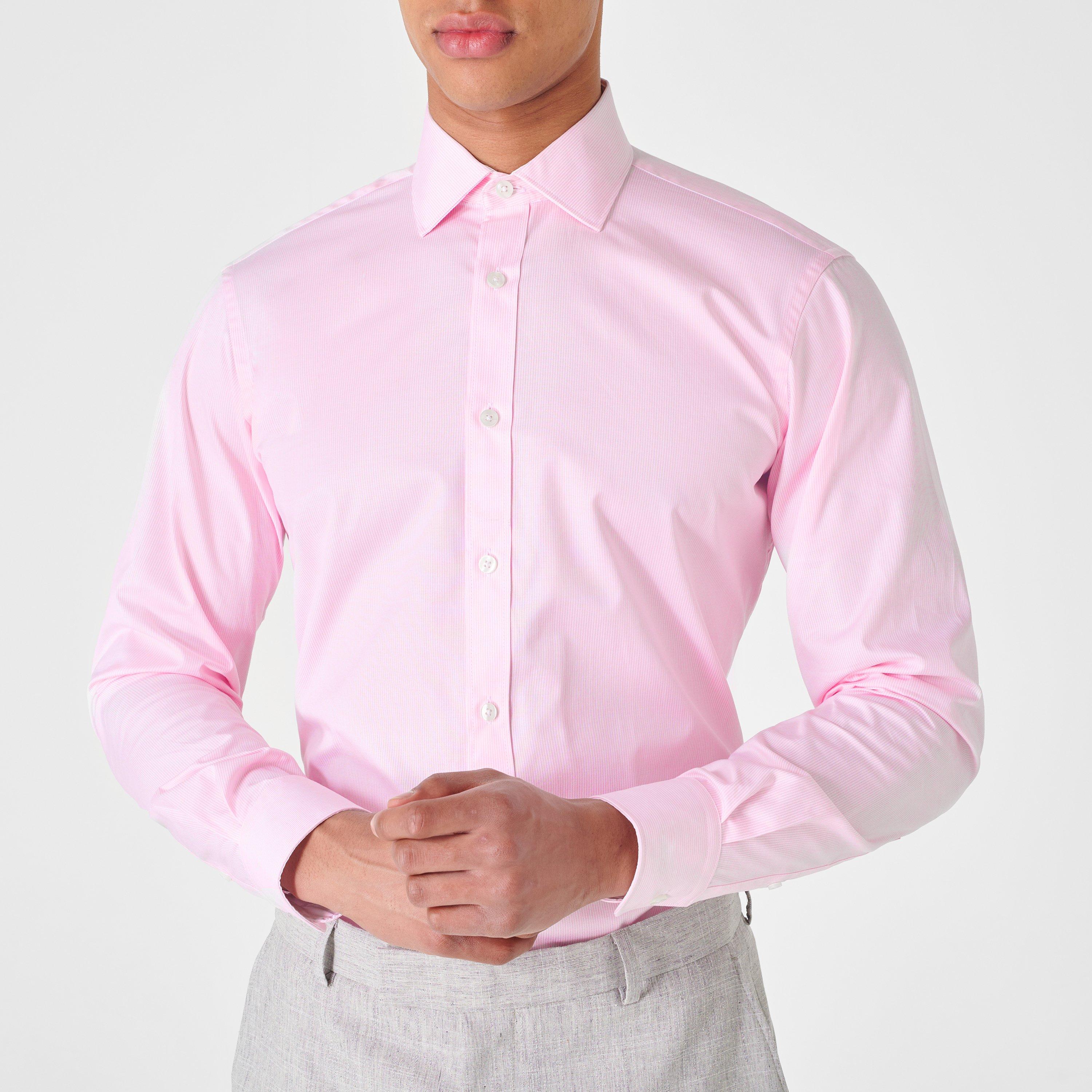 Pink 72 - Haines and Bonner - Stripe Poplin Shirt - 5
