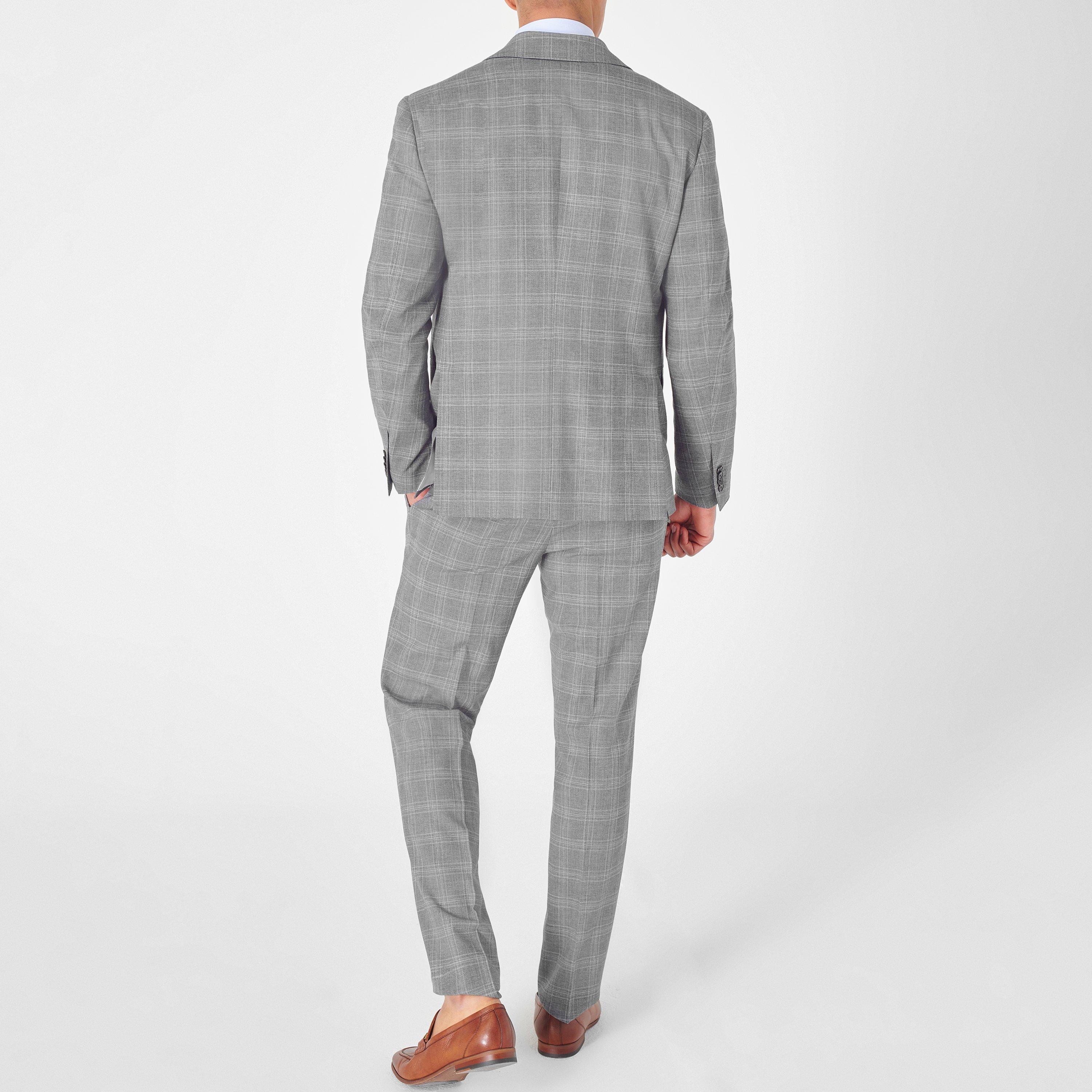 Blue 26 - Haines and Bonner - Men's Stripe Poplin Cotton Long Sleeve Shirt - 6