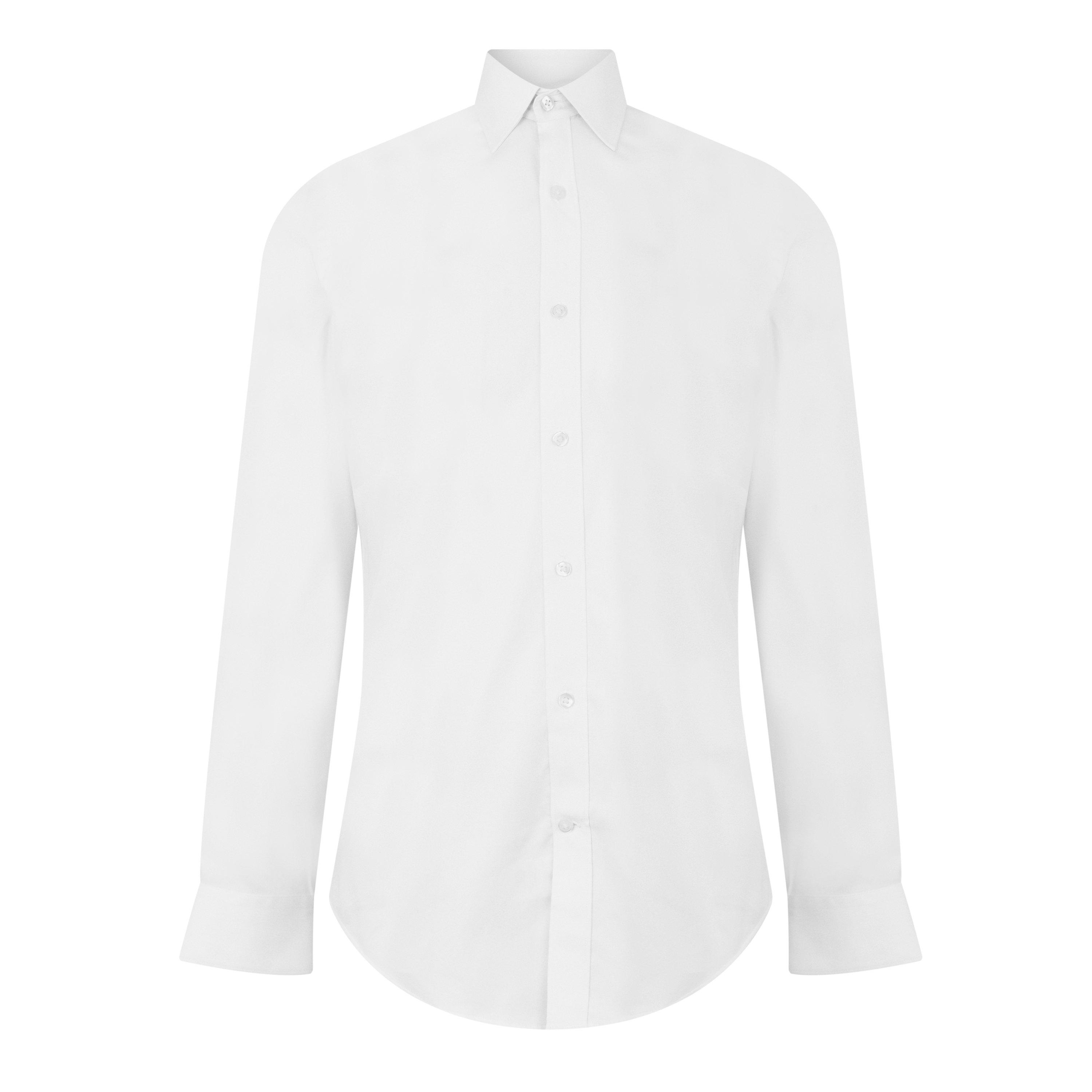 White 01 - Haines and Bonner - Hugh Slim Fit Sateen Shirt - 8
