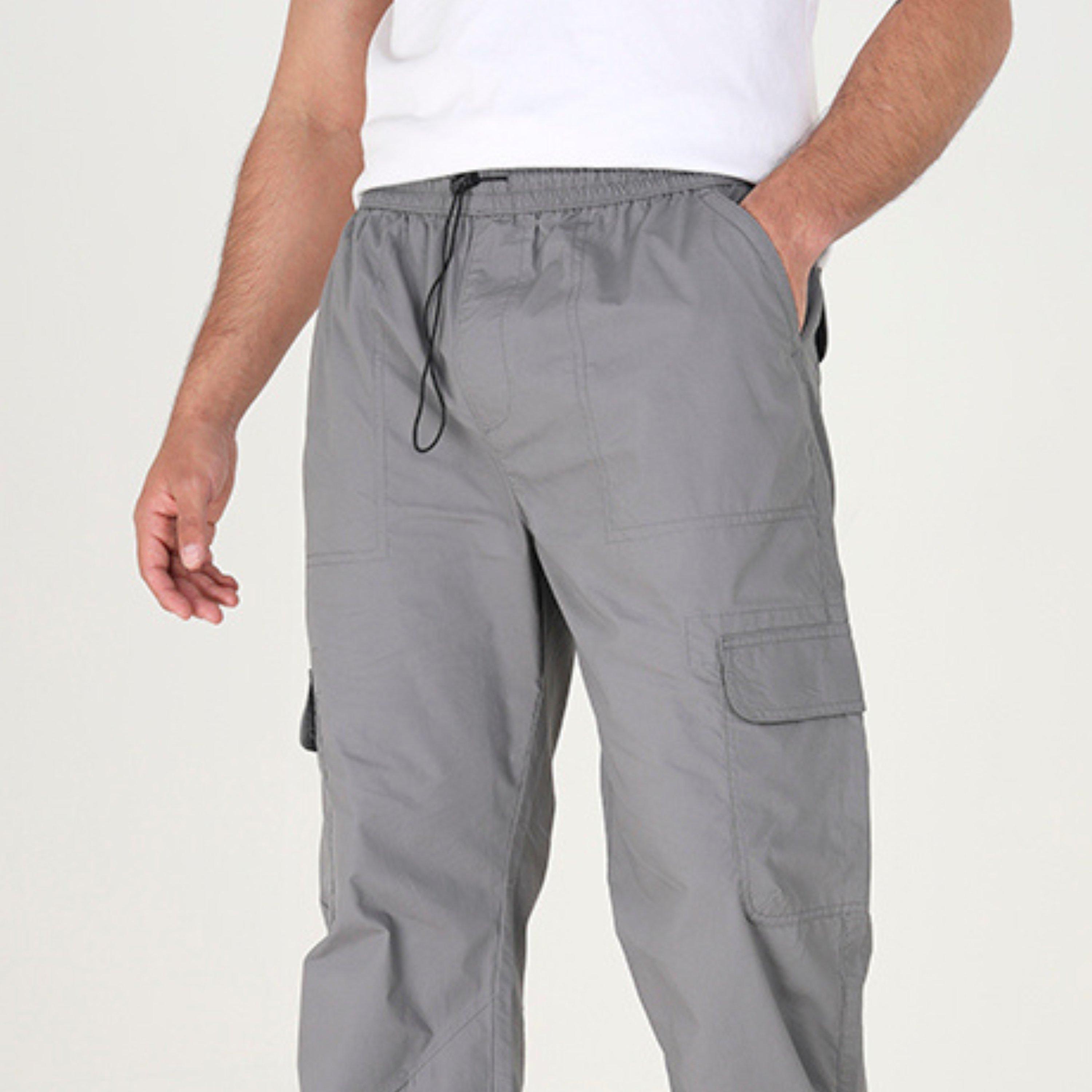 Dk Grijs - Brave Soul - BS Mens Cotton Poplin Cargo Pant with Adjustable Hem - 3