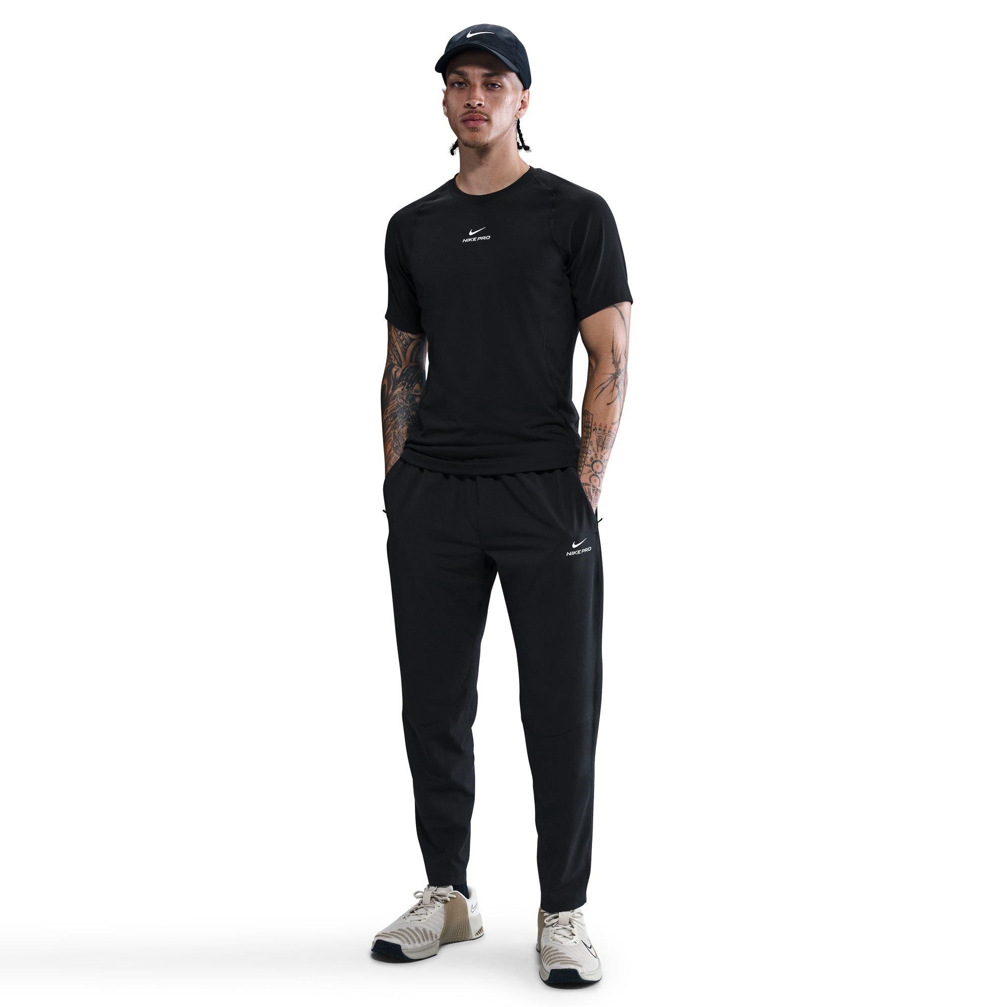 Black/White - Nike - Pro Training Dri-FIT Pants Mens - 3