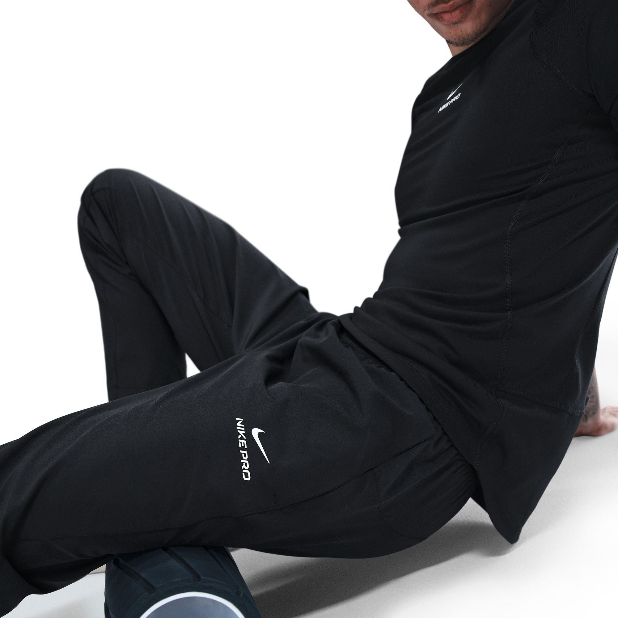 Black/White - Nike - Pro Training Dri-FIT Pants Mens - 5