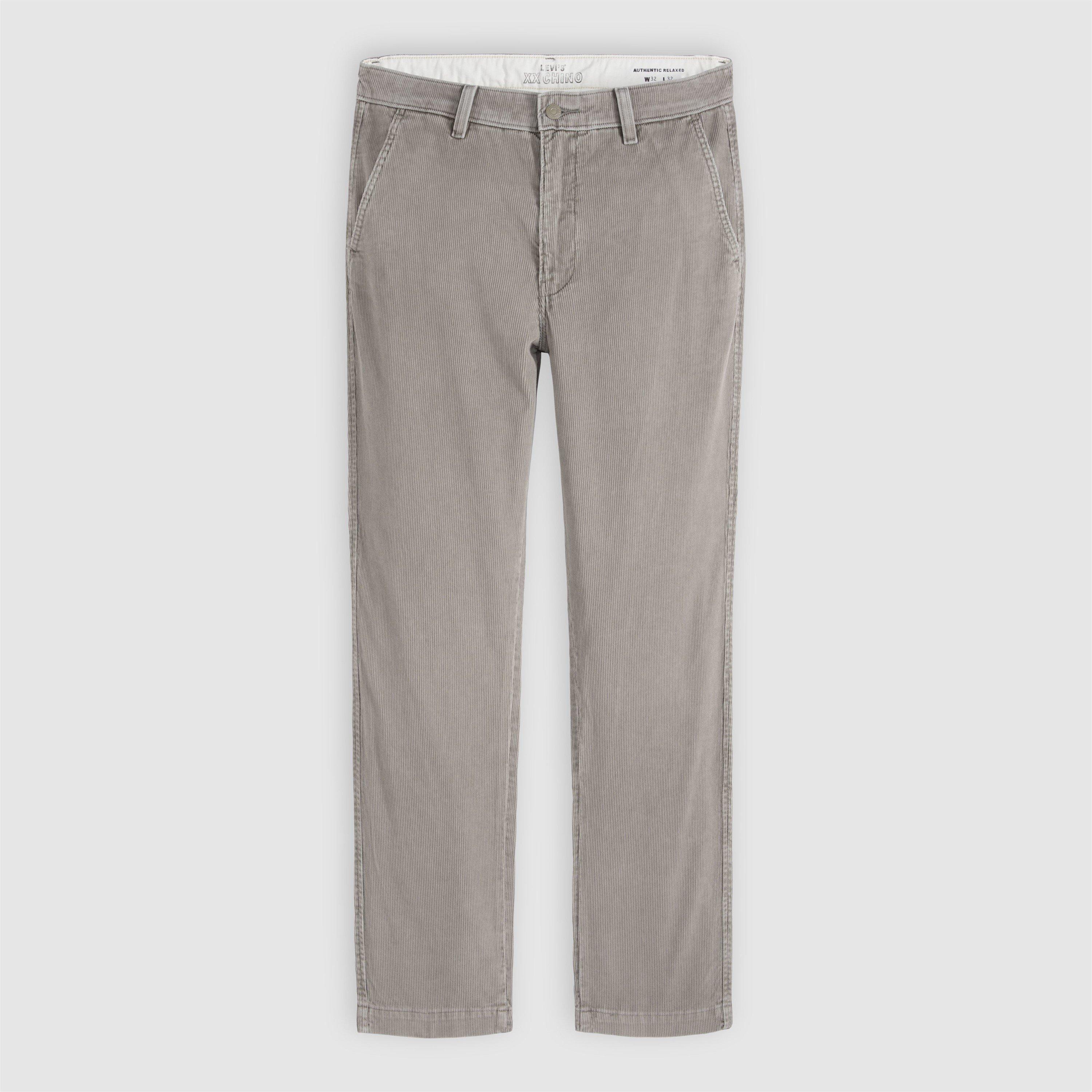 Levis Men's Straight Cord Trousers - Grey Cord - 34W R