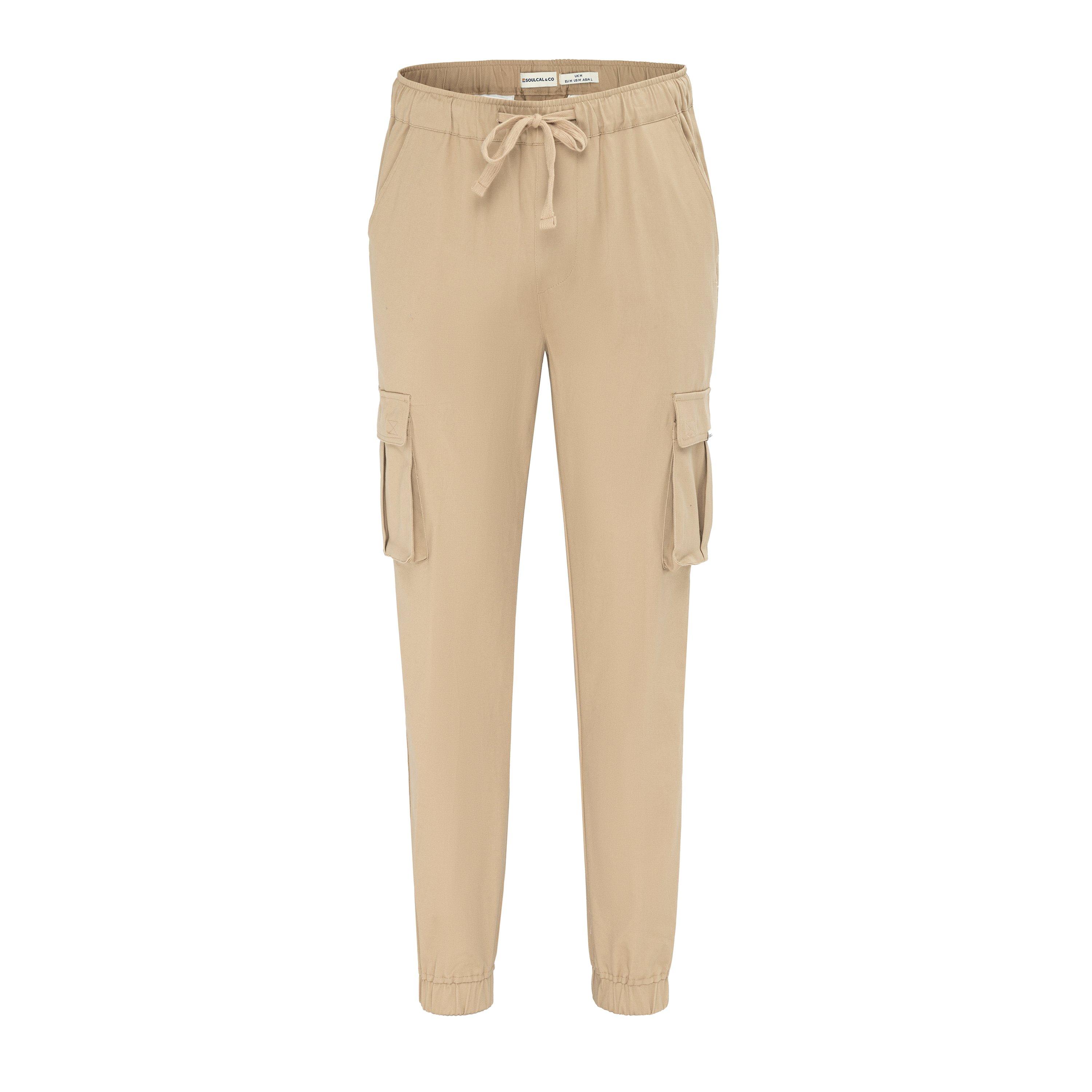 Beige - SoulCal - SC Cargo Trousers Mens - 1