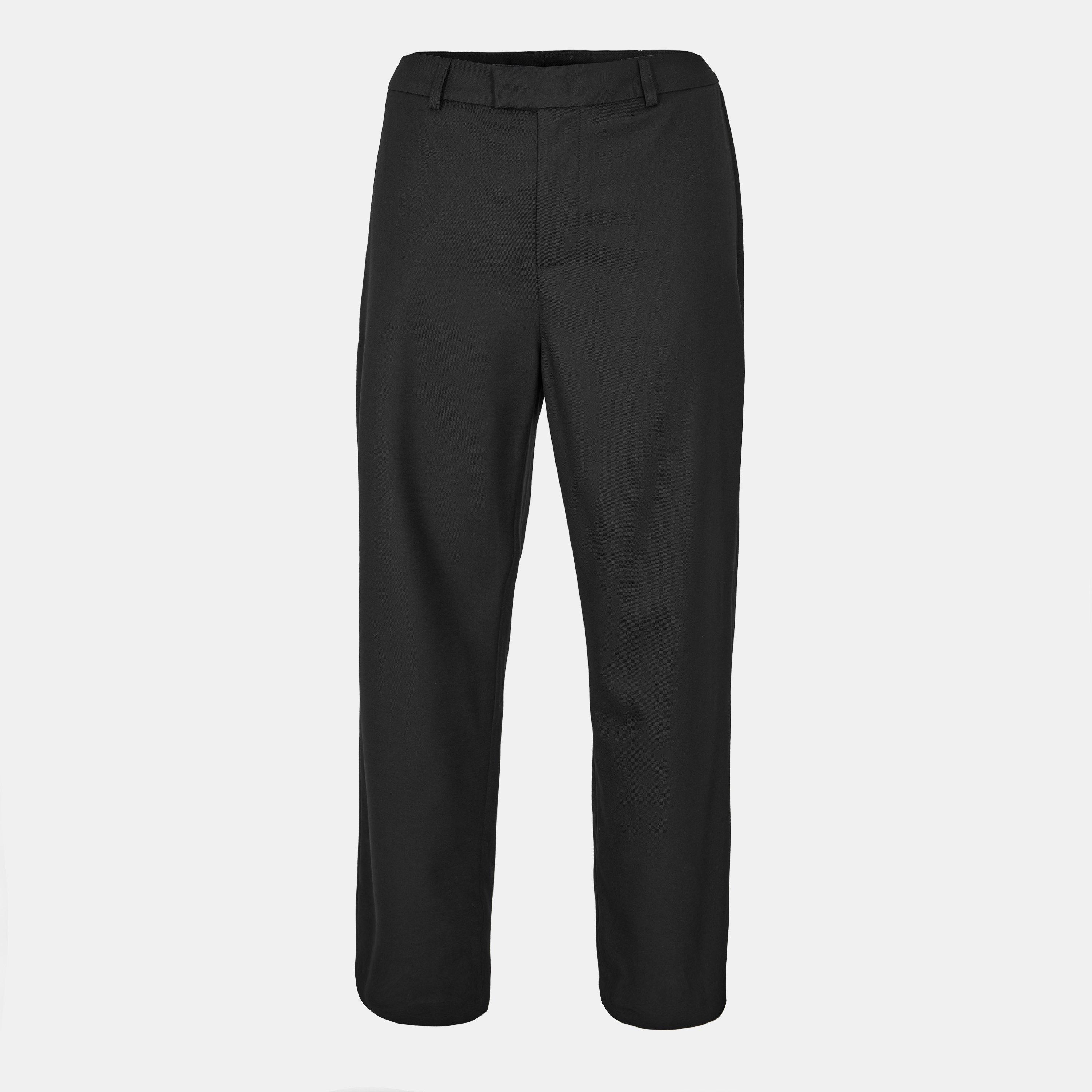 Jet Black - Represent - Men's Wool Bootcut Trousers - 1