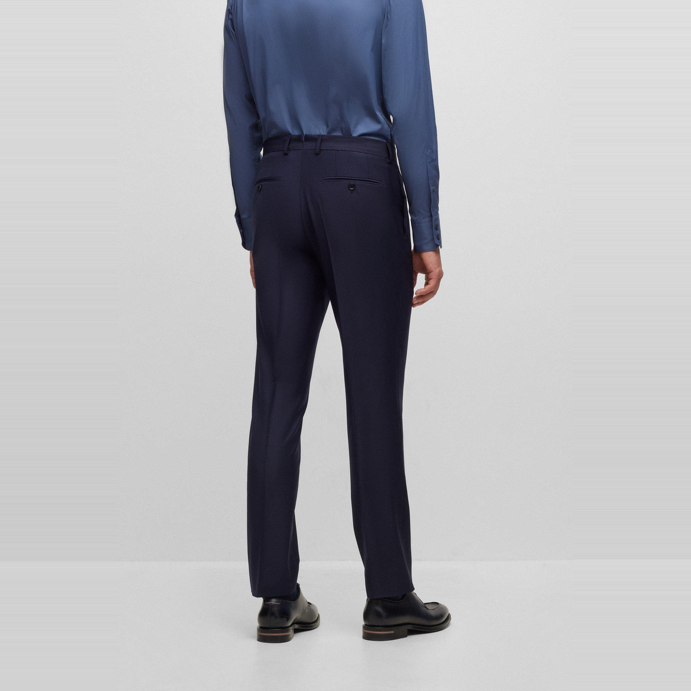 Navy - Boss - Men's T Straight Trousers - 2