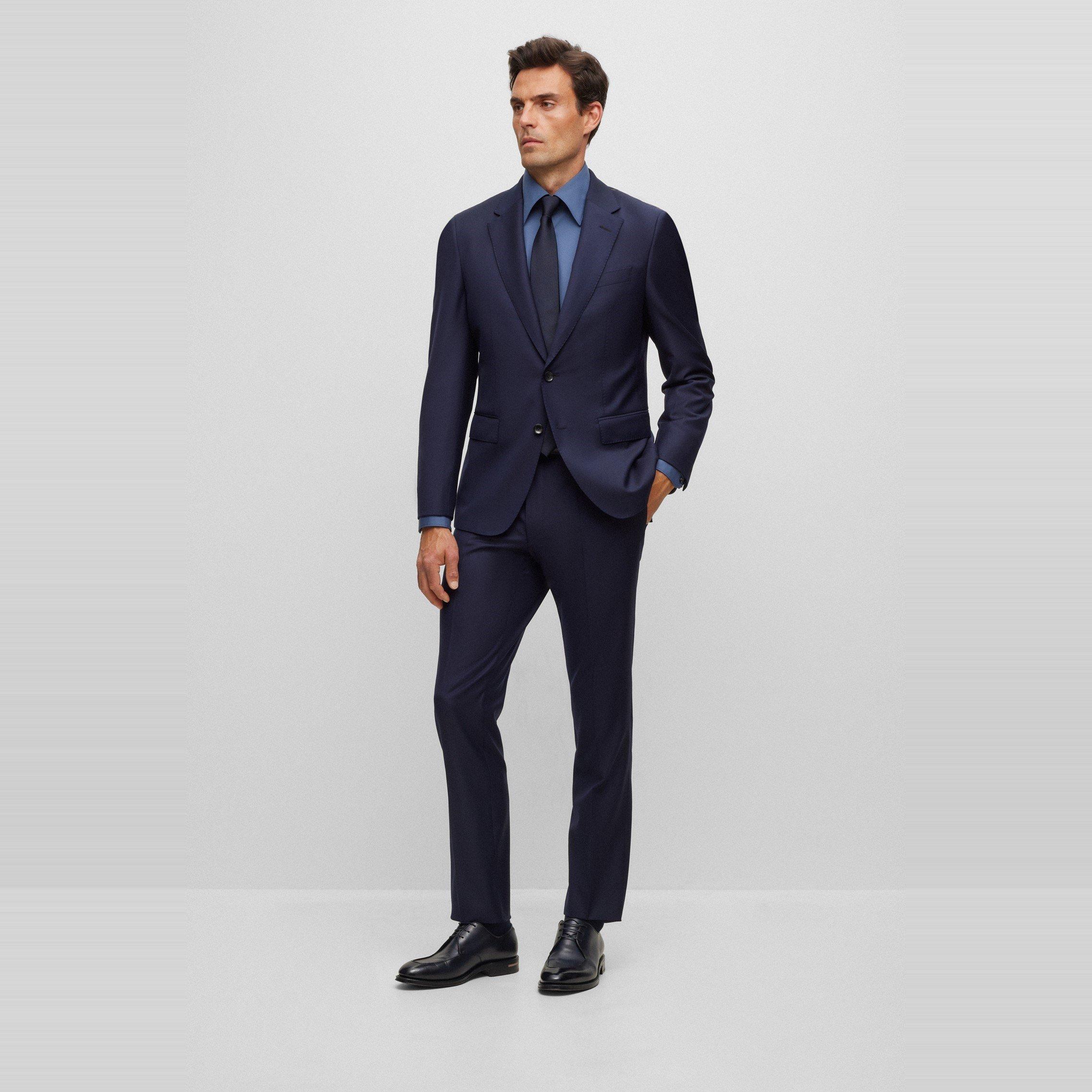 Navy - Boss - Men's T Straight Trousers - 3