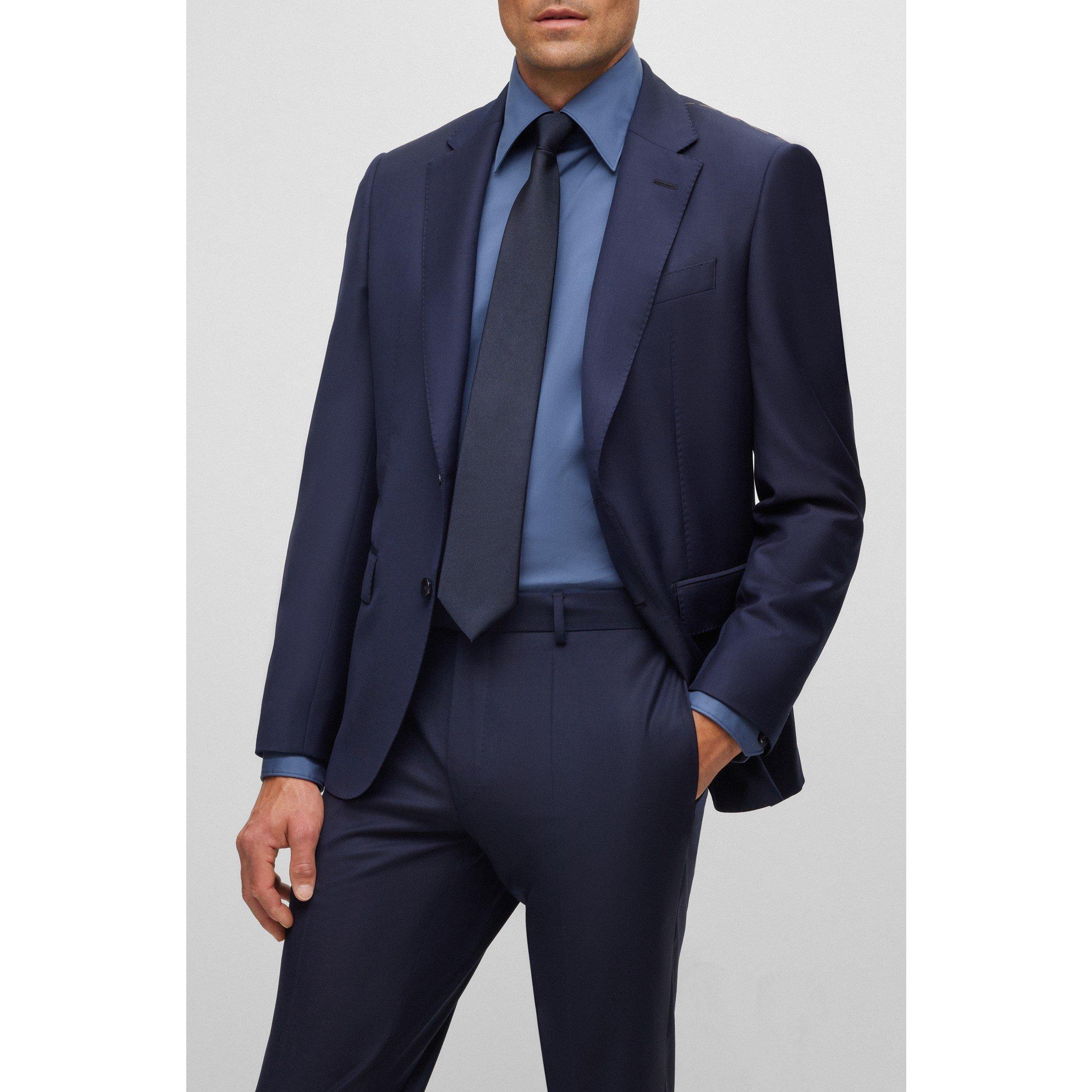 Navy - Boss - Men's T Straight Trousers - 4