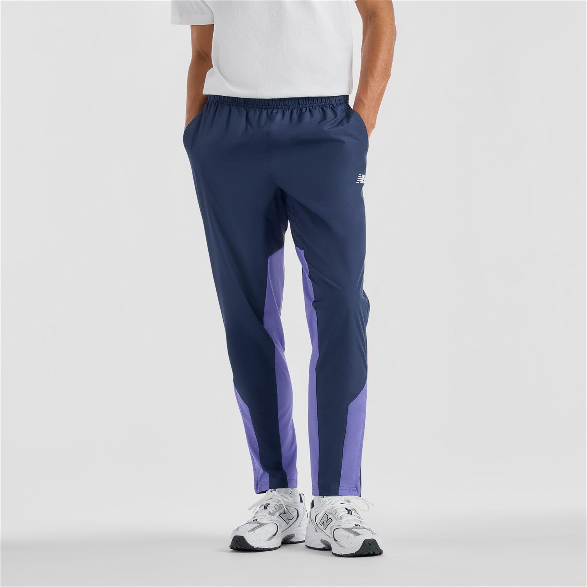 New Balance Men's Closed Hem Woven Joggers - Purple - XL