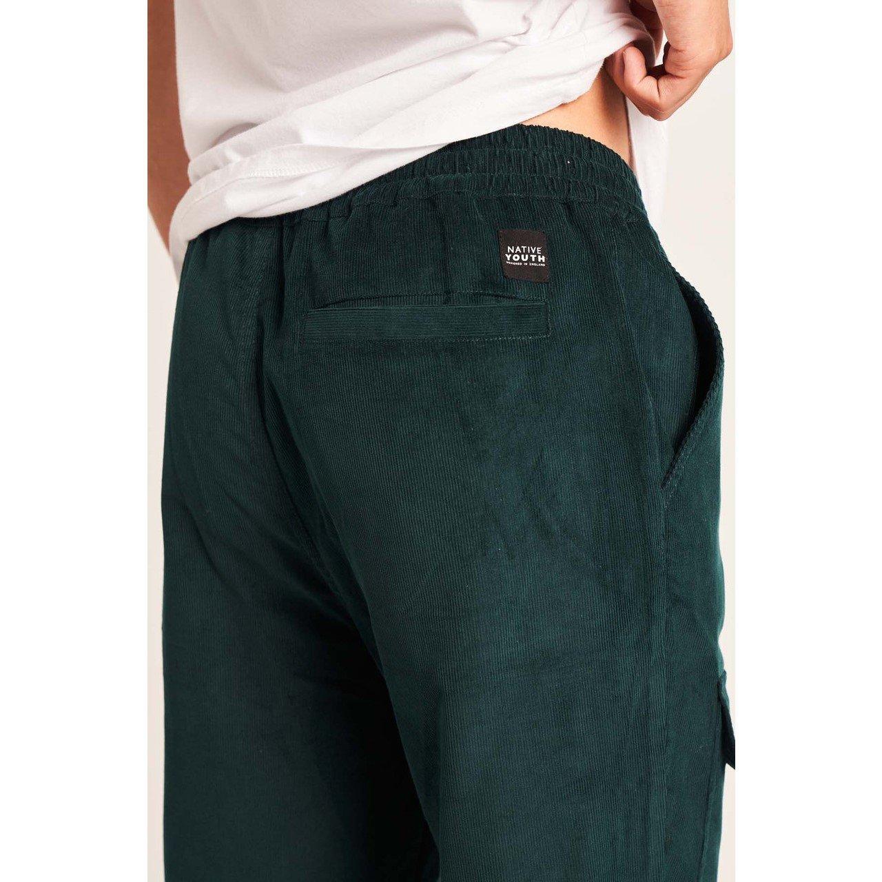 Grijs - Native Youth - Men's Corduroy Cargo Trousers - 2