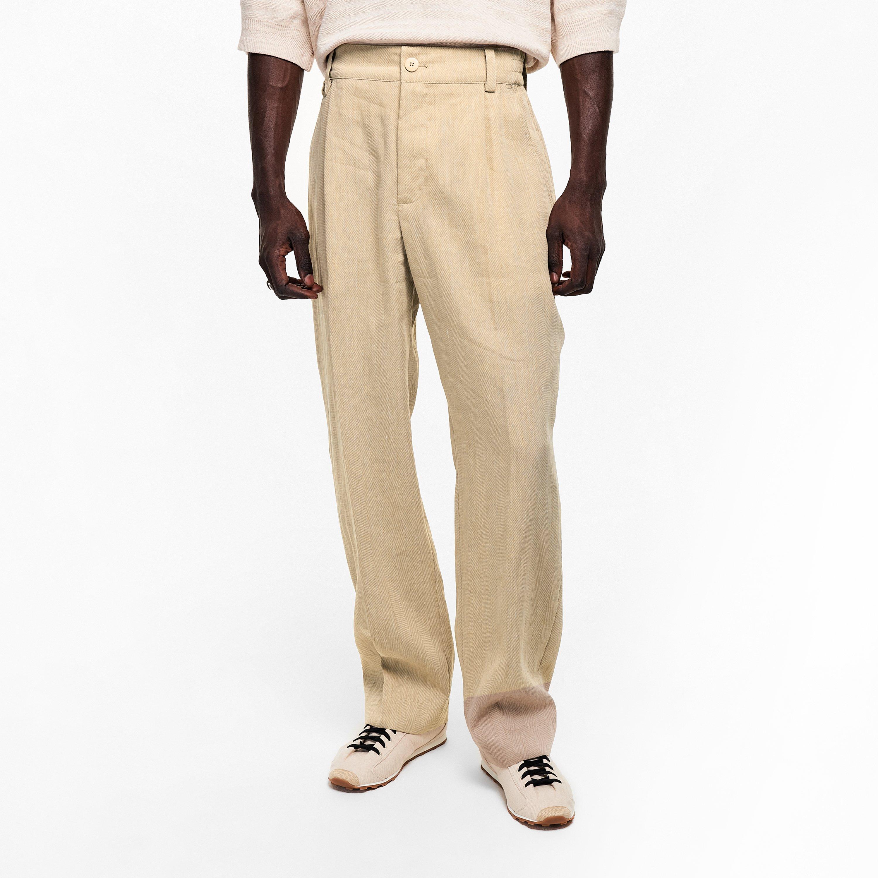 Beige - Jacquemus - Men's Straight Leg Trousers - 3