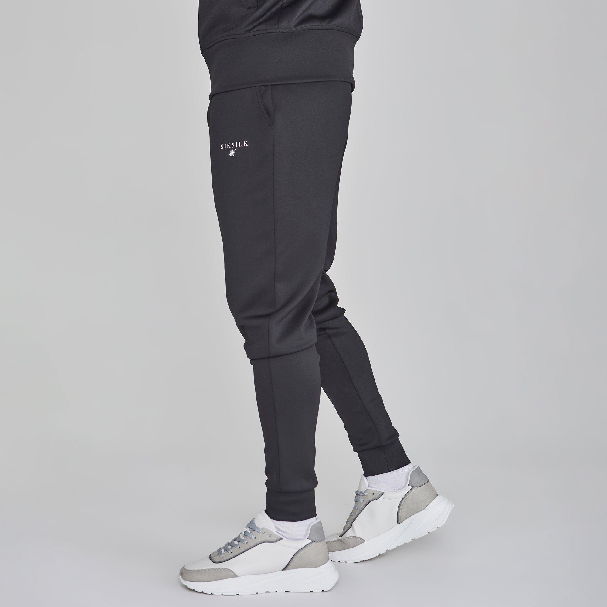 Zwart - SikSilk - Sik Silk Essentials Closed Hem Poly Joggers - 2