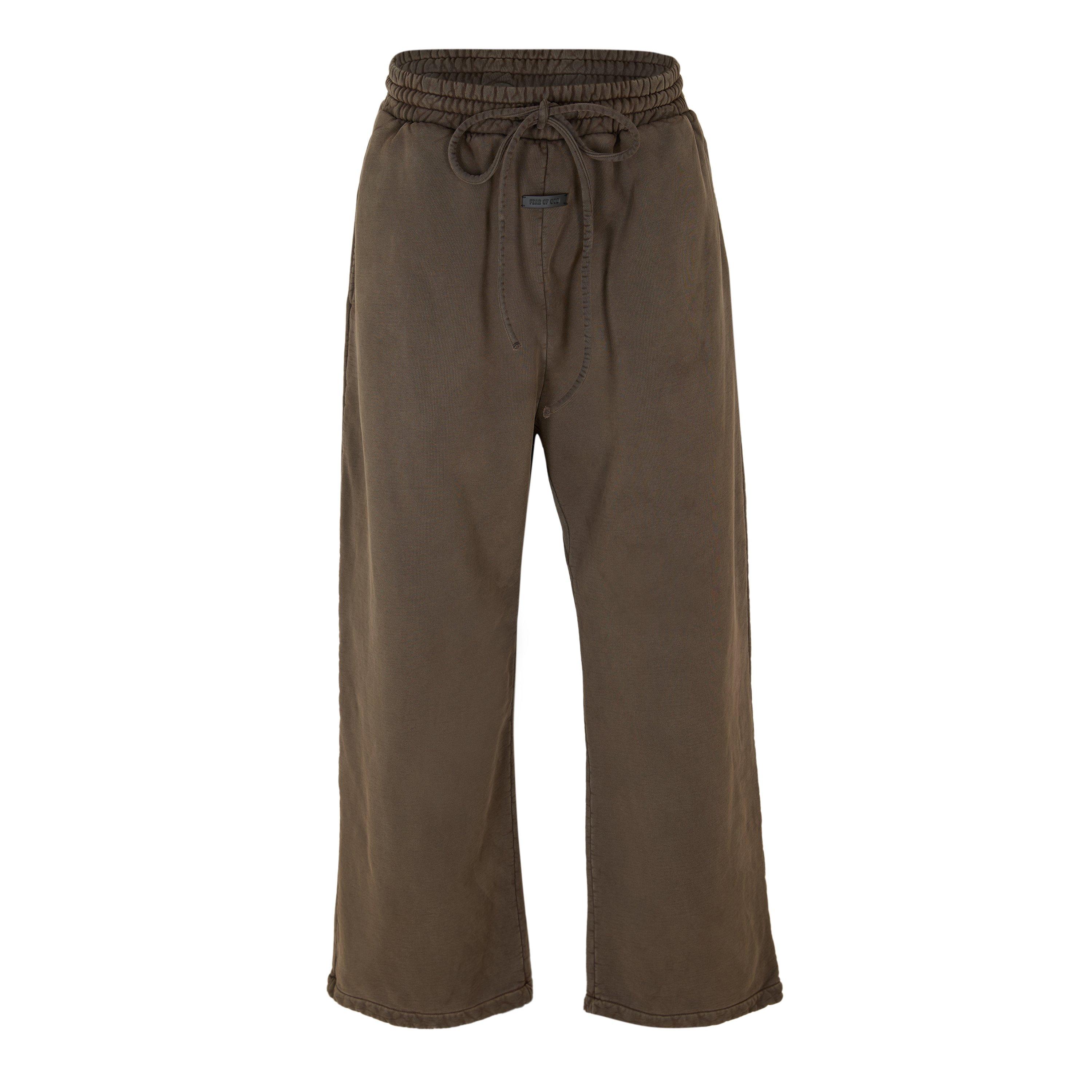 Faded Brown - Fear Of God - Men's Open Hem Fleece Jogging Bottom - 1