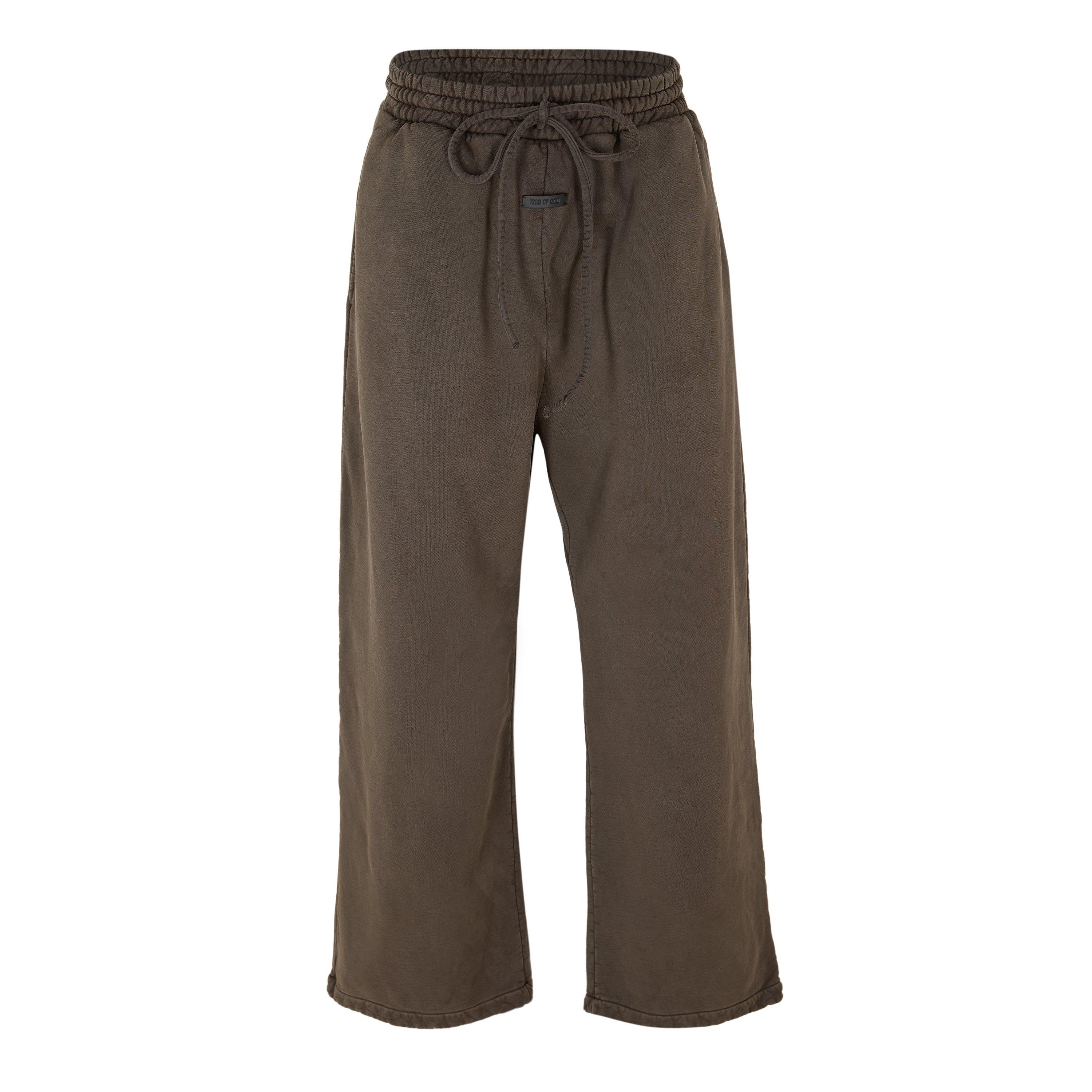 Faded Brown - Fear Of God - Men's Open Hem Fleece Jogging Bottom - 1