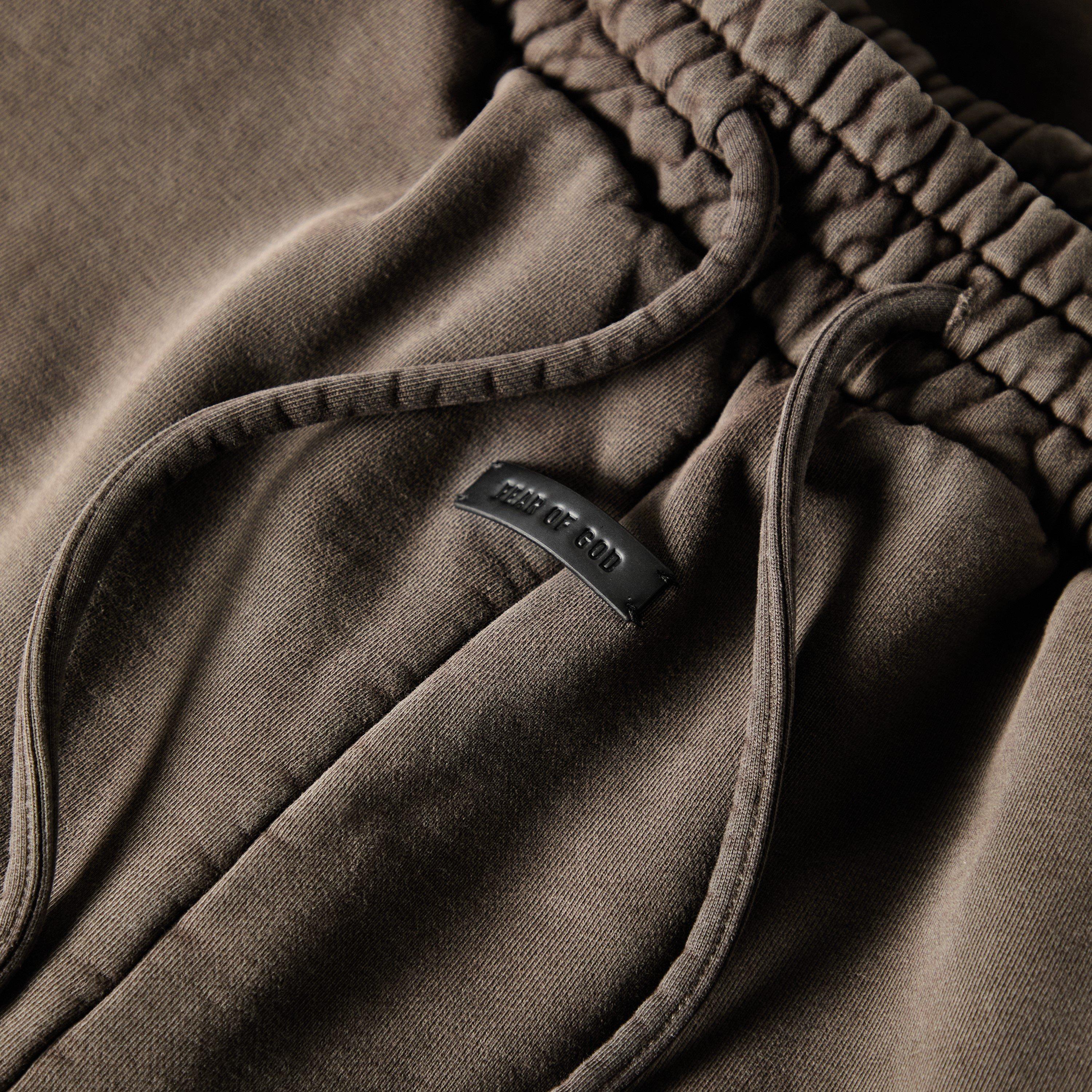 Faded Brown - Fear Of God - Men's Open Hem Fleece Jogging Bottom - 3